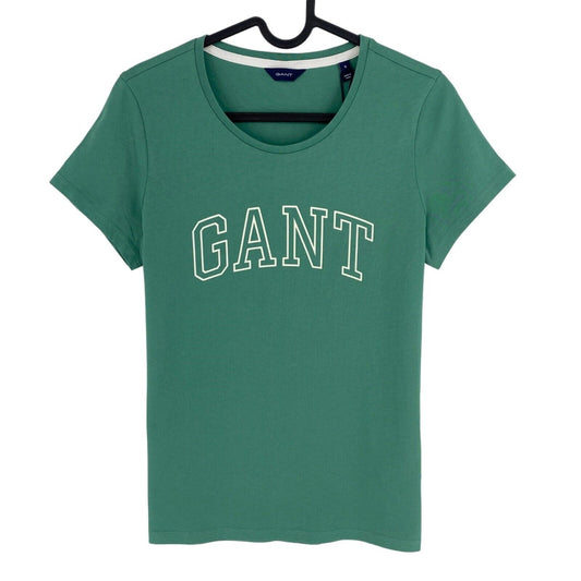 GANT Green Arch Logo Cap Sleeve Crew Neck T Shirt Size S