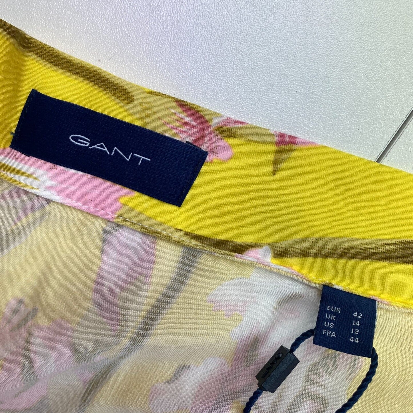 GANT Yellow Iris Print Wrap Skirt Size EU 42 UK 14 US 12