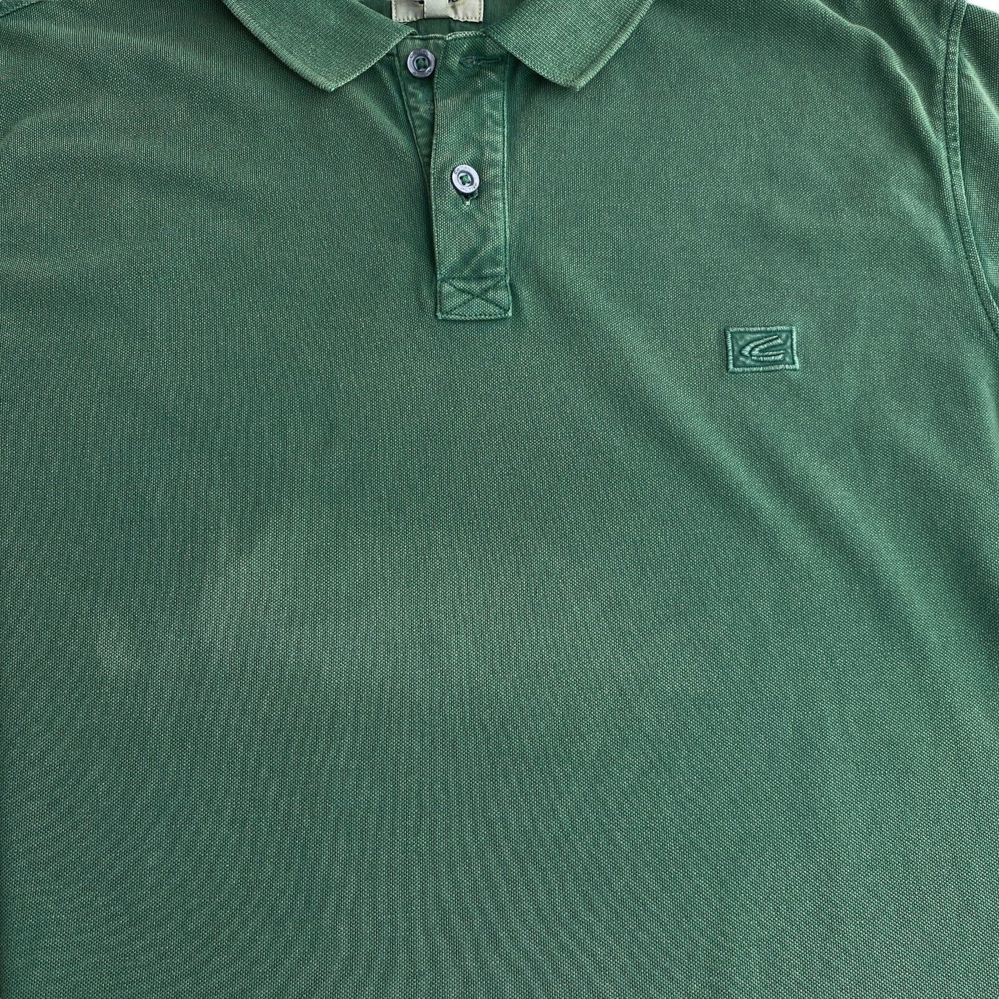 Camel Active Dark Green Logo Pique Polo Shirt Size XL