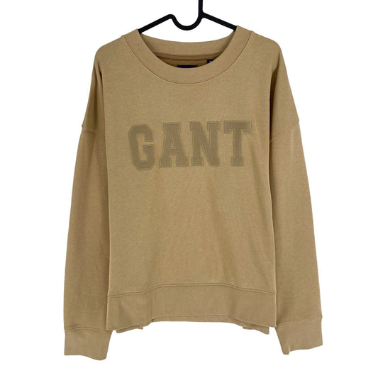 GANT Women Brown Logo Crew Neck Sweater Pullover Size XL