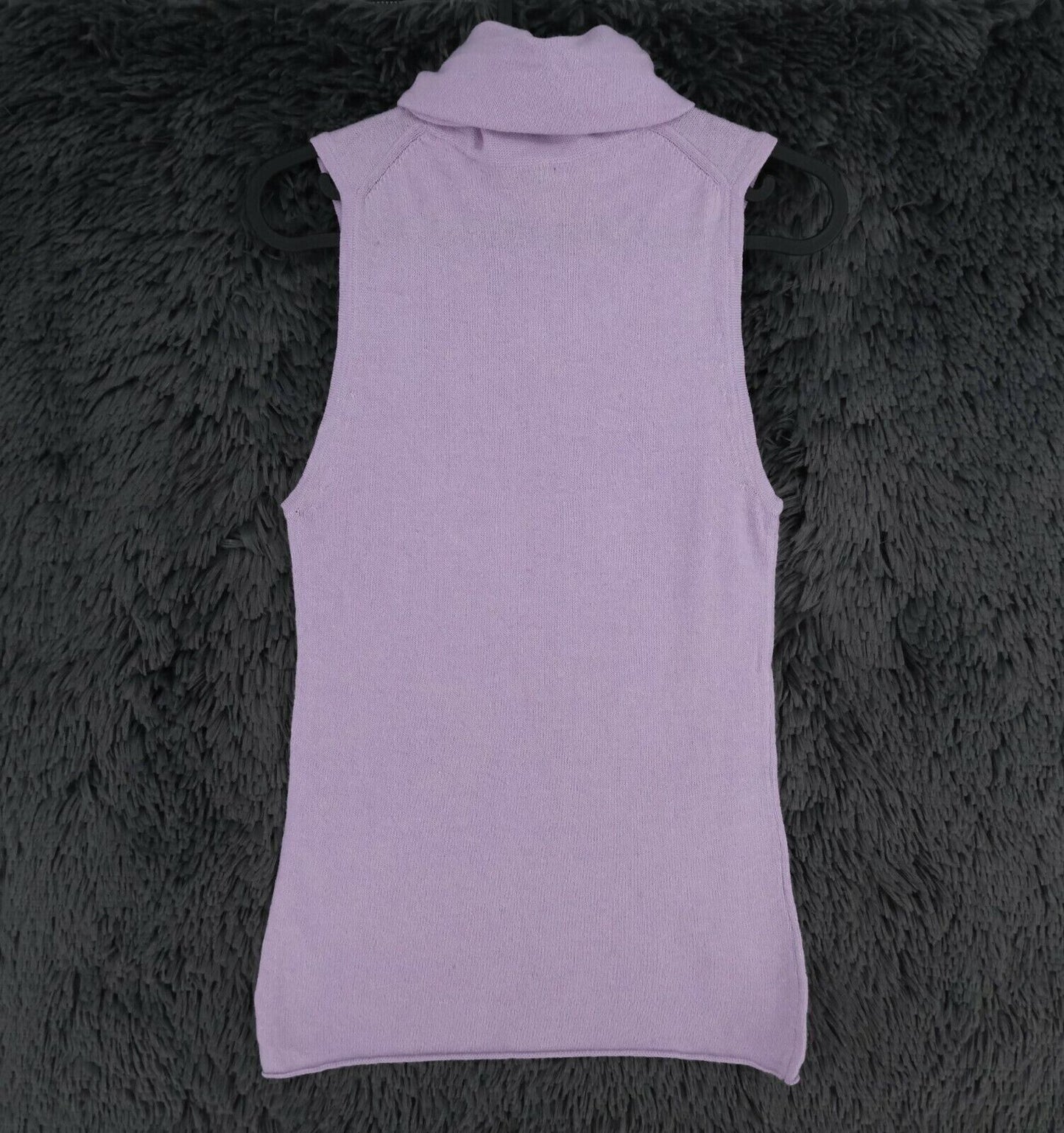 LANEROSSI Purple Wool Cashmere Roll Neck Top Size 2 - M