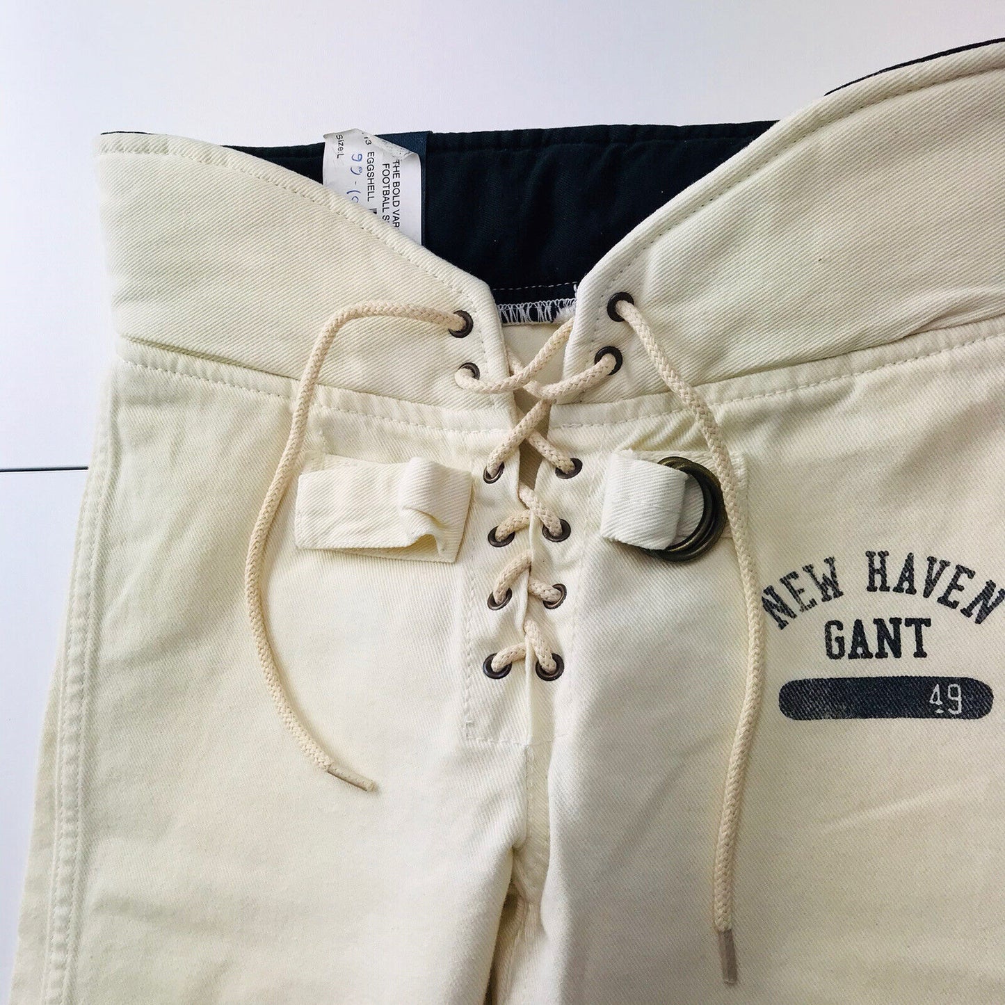 €109 GANT Girls Beige American Football Shorts Size L 134 / 140 cm 9 - 10 Years