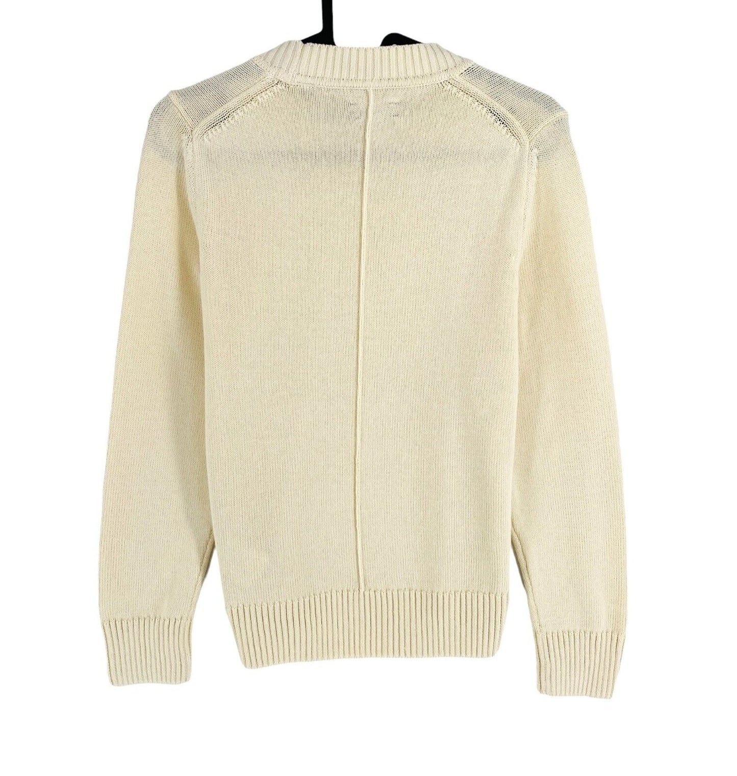 GANT Beige Icon G Cotton Crew Neck Jumper Sweater Size XS