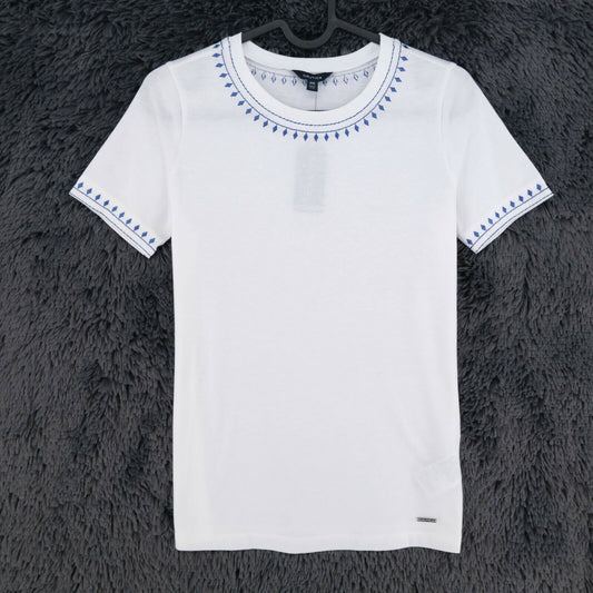 NAUTICA White Crew Neck T Shirt Top Size 2XS