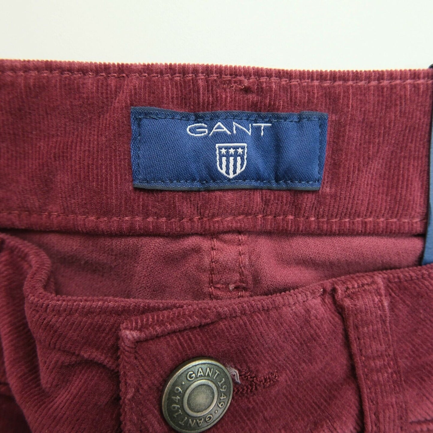 GANT Red Straight Cord Velvet Jeans Size W28 L34