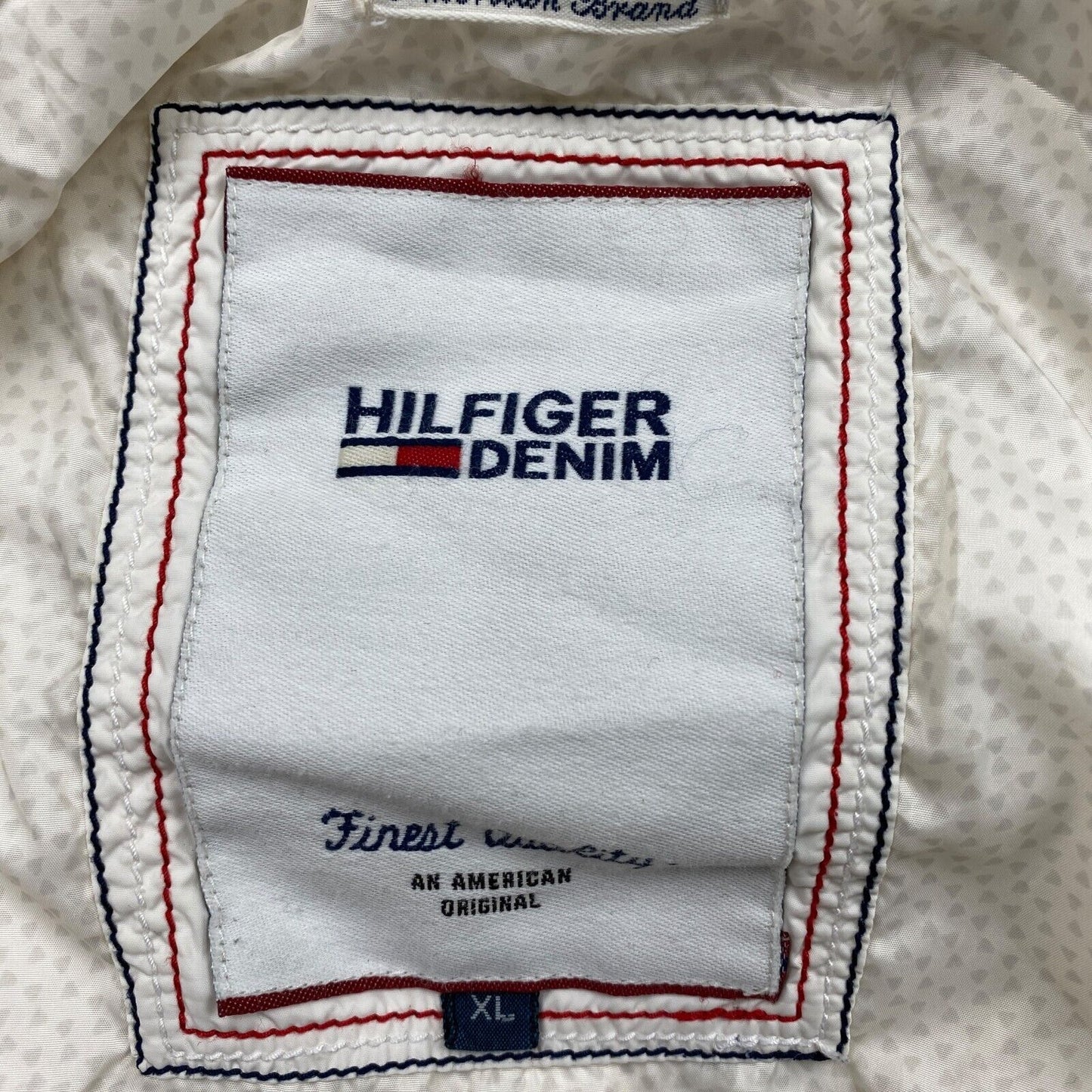 TOMMY HILFIGER Cream White Down Jacket Coat Size XL