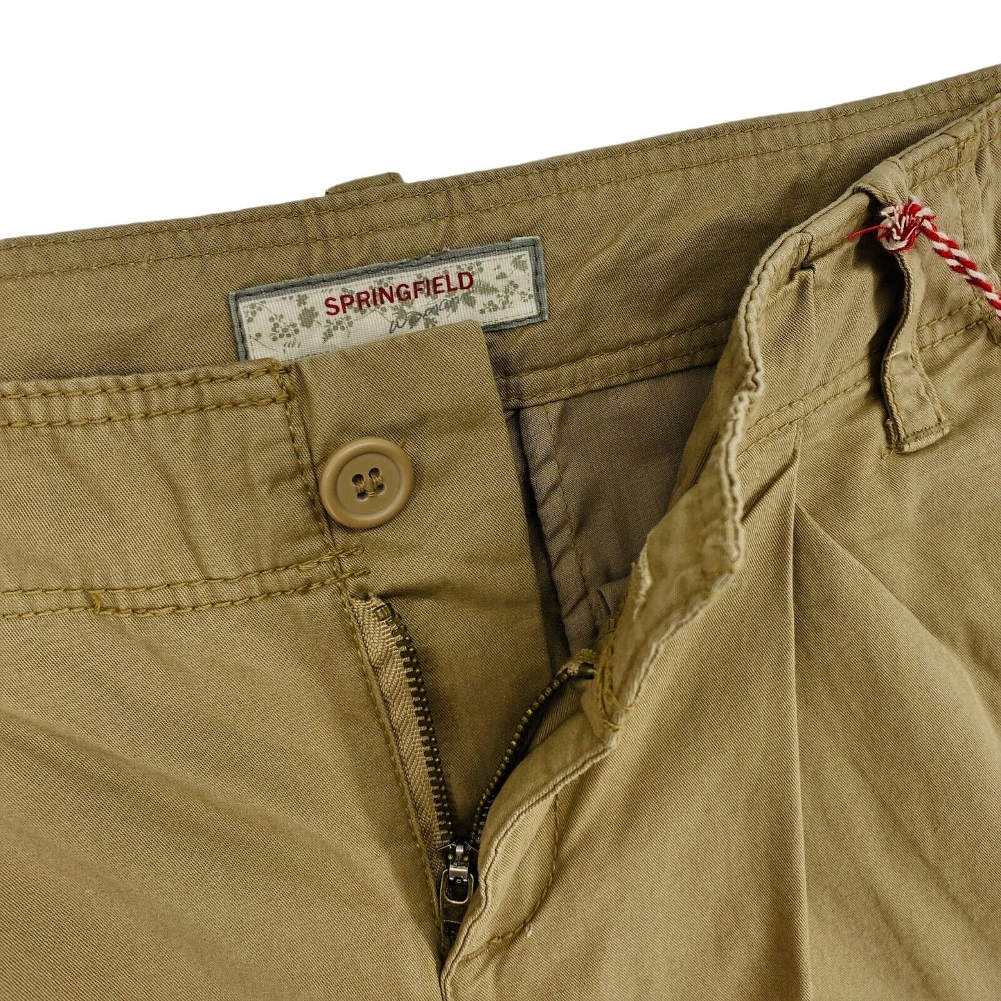 SPRINGFIELD Brown 100% Cotton Cargo Pants Trousers Size EU 34 W28 L30