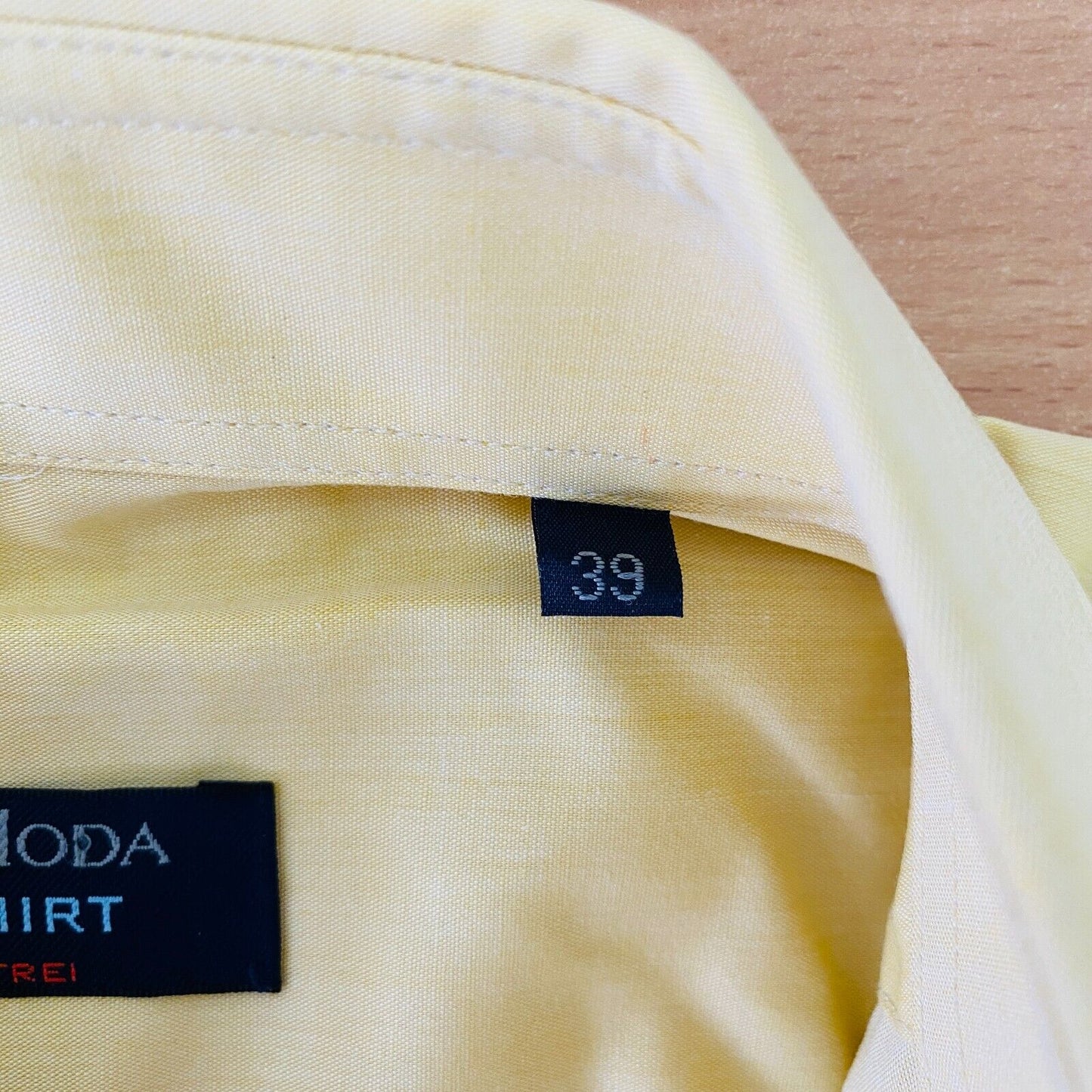 CASA MODA FRESHIRT Mens Yellow Pocket Shirt Size 39 / M