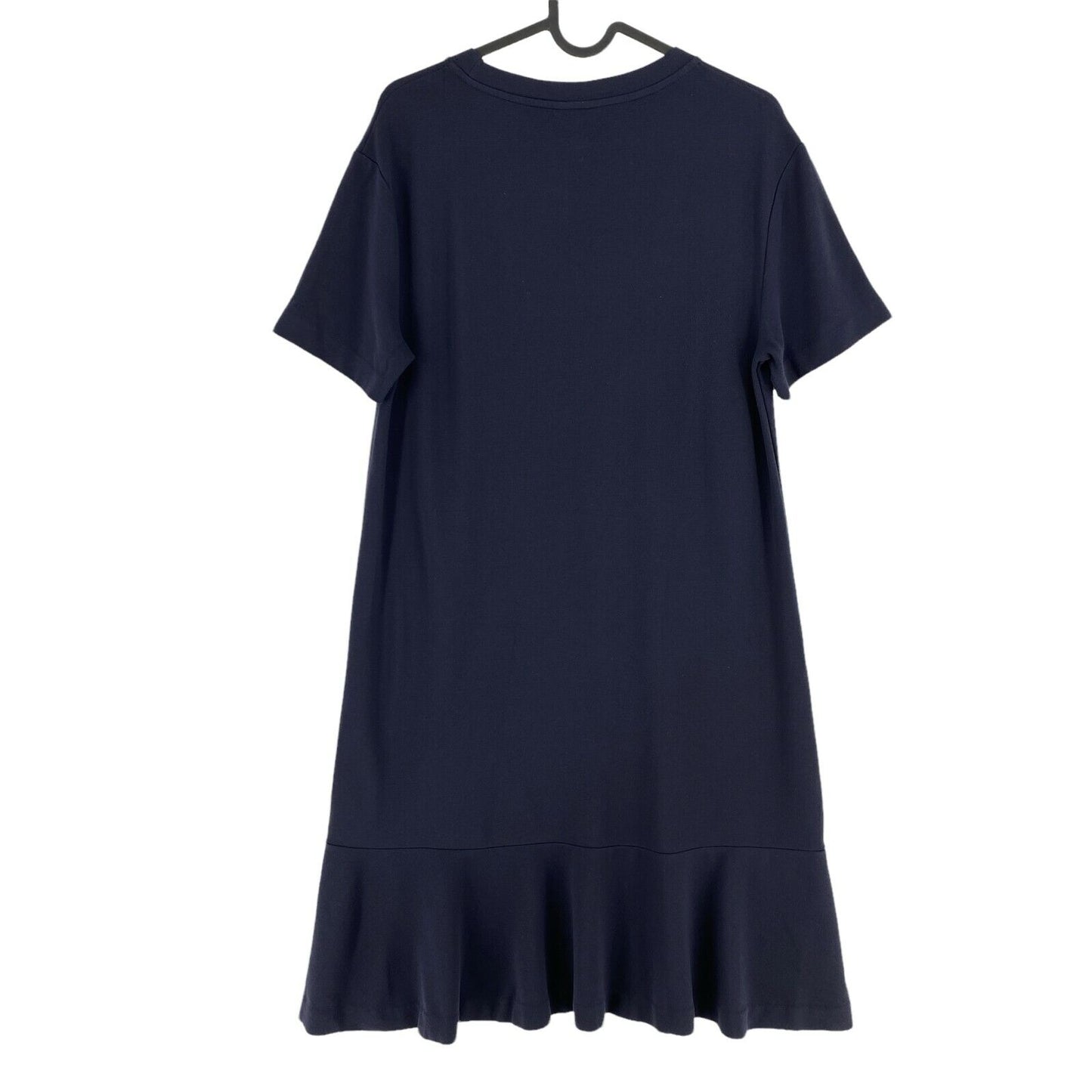 GANT – Jerseykleid in A-Linie mit Rundhalsausschnitt, Marineblau, Größe S