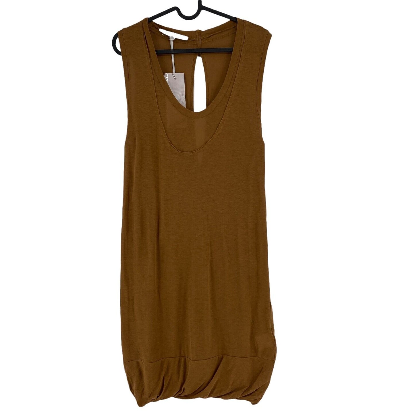 Eryn Brinie Brown Sleeveless Round Neck Tunic Dress Size M