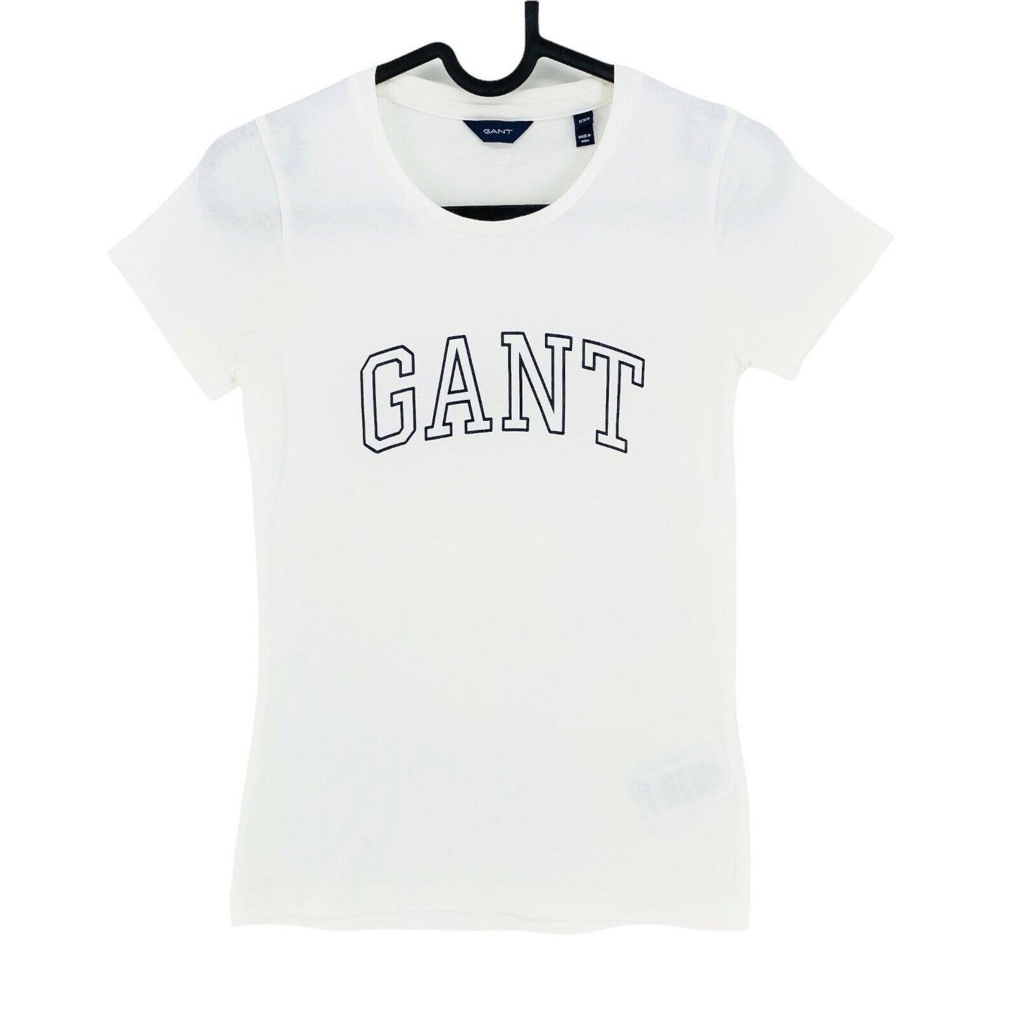 GANT White Big Logo Crew Neck Short Sleeves T Shirt Size 2XS