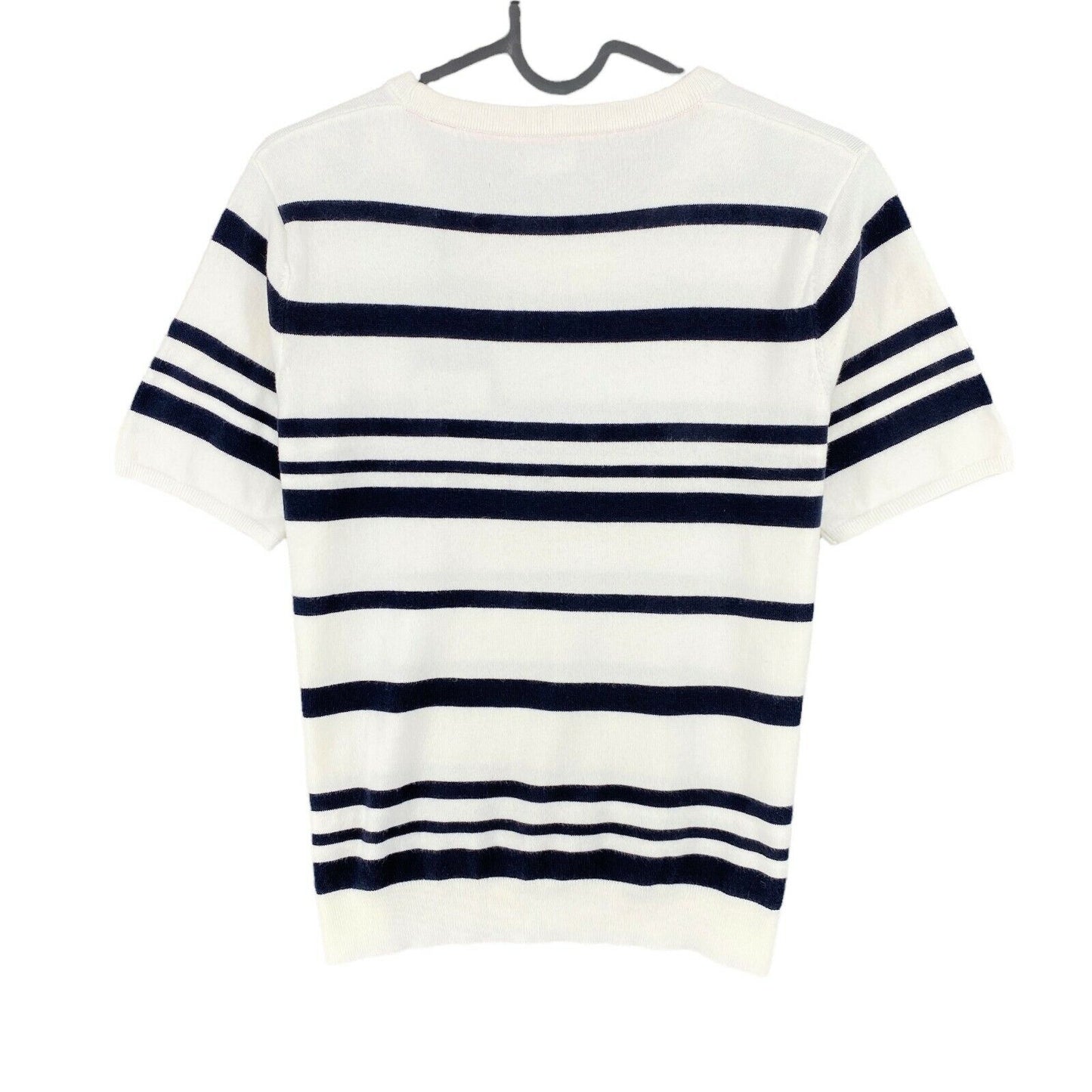 GANT White Breton Stripe Crew Neck Blouse Top Size XL