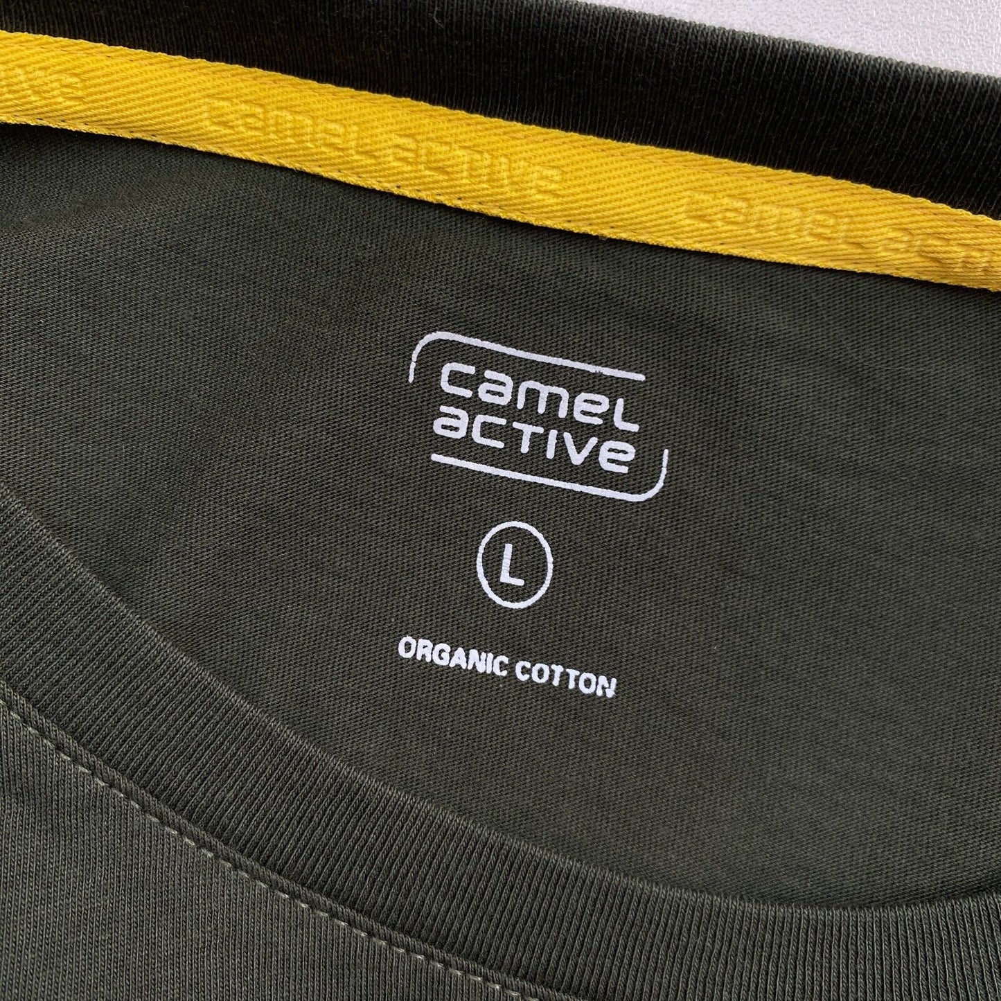 CAMEL ACTIVE T-shirt vert à col rond Taille L