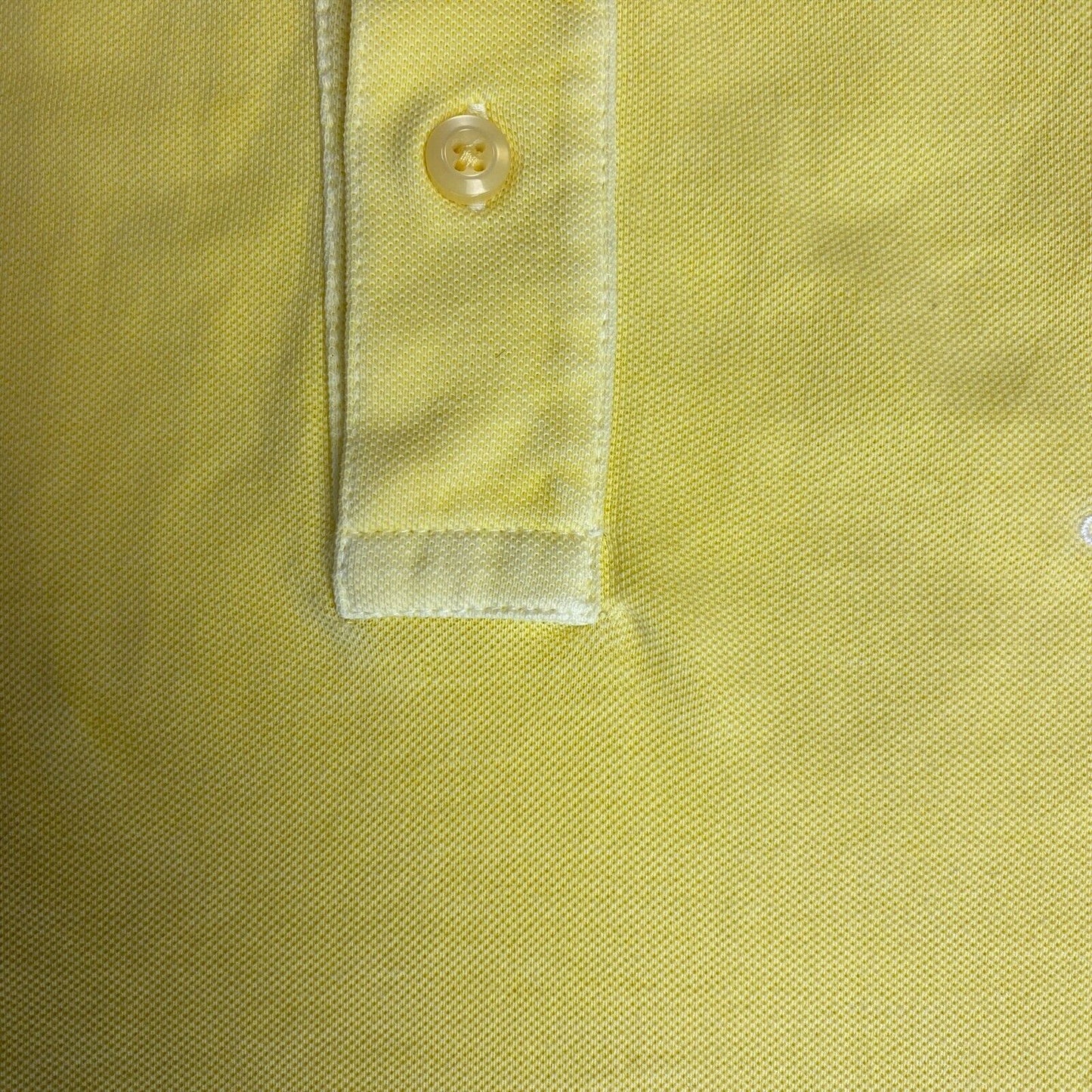 GANT Yellow Sun Faded Pique Rugger Polo Shirt Size S