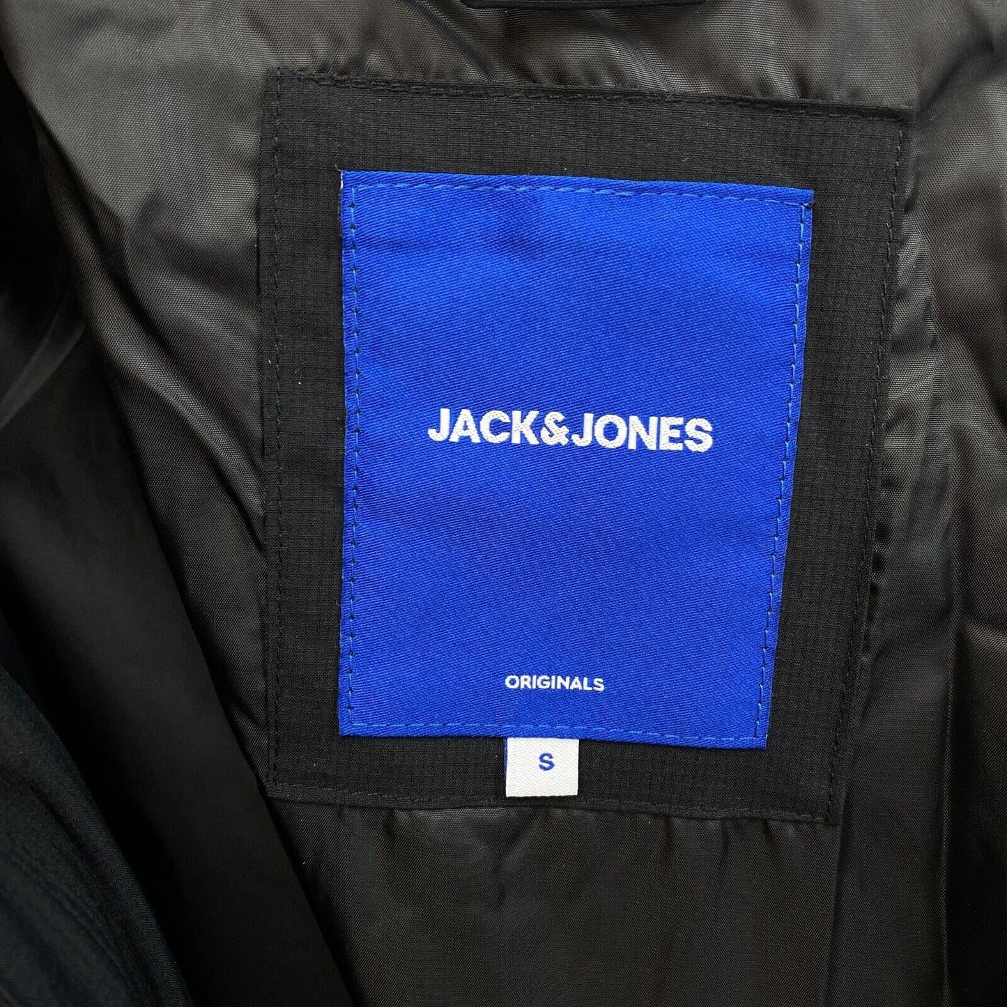 JACK&amp;JONES Herren Vesterbro Puffermantel mit Kapuze, Schwarz, Größe S