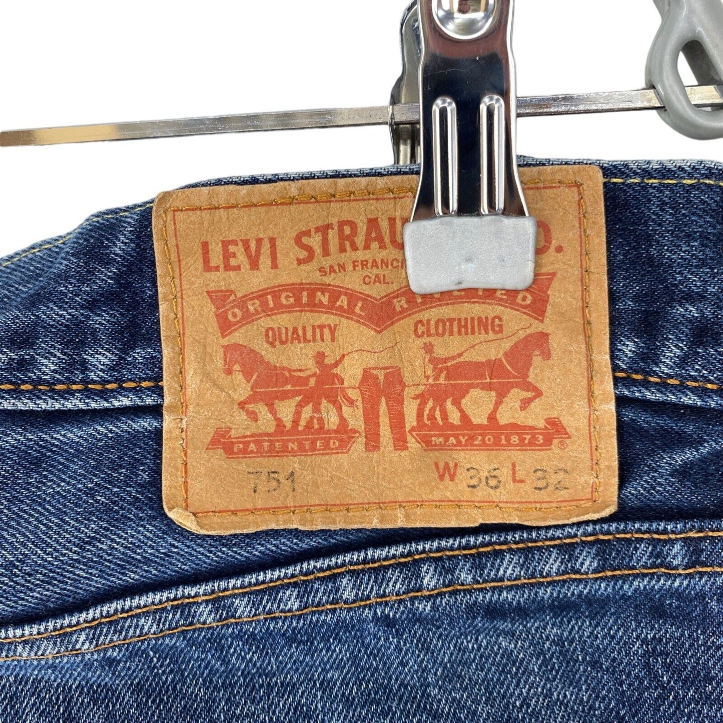 Levi's 751 Blue Regular Straight Fit Jeans W36 L32