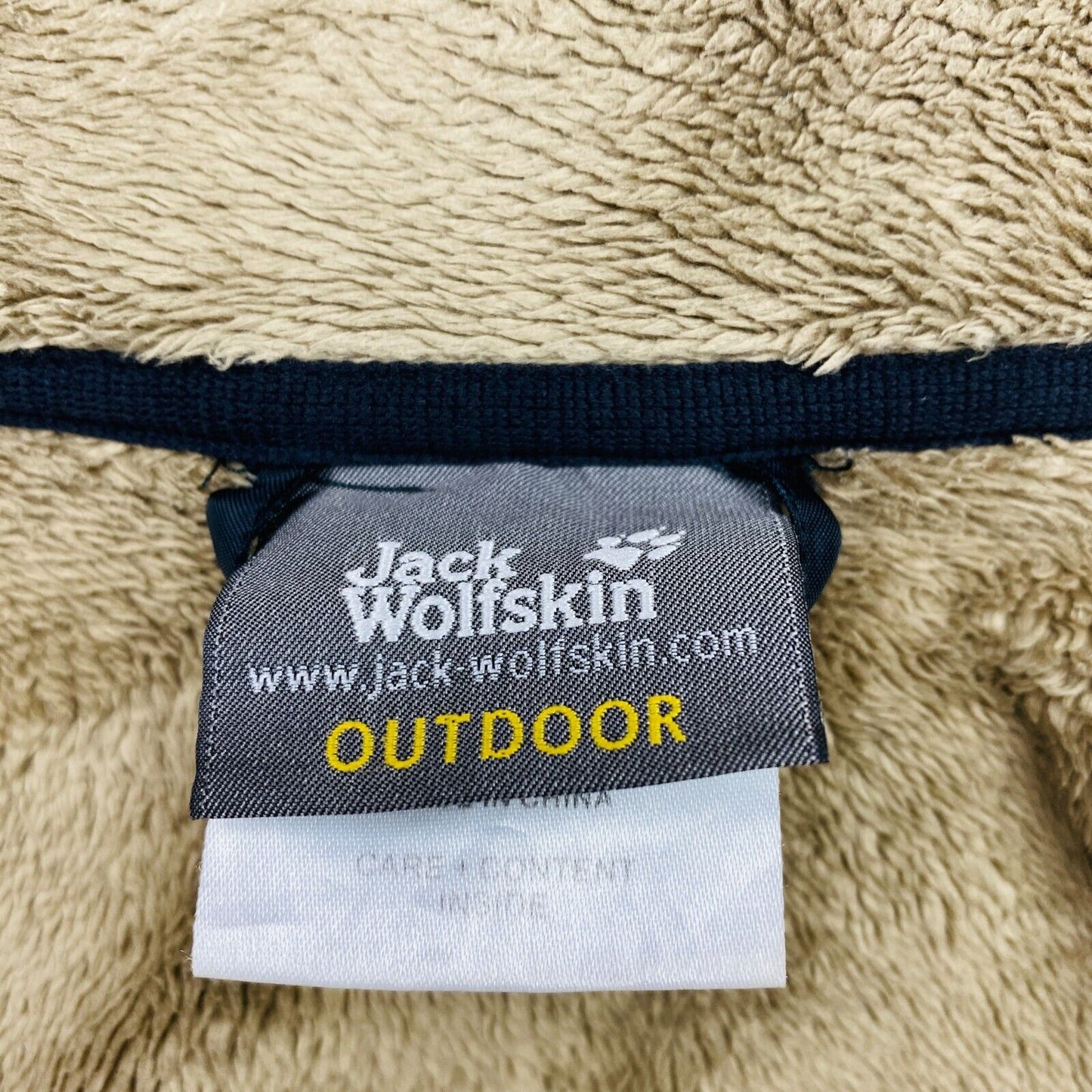 Jack Wolfskin Stormlock Softshell Check Beige Jacket Size L