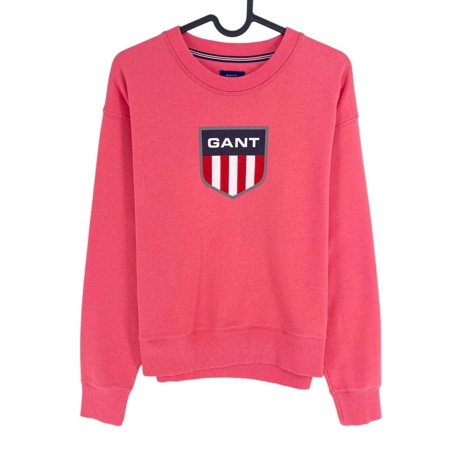 GANT Pink Retro Shield Crew Neck Sweater Pullover Size S