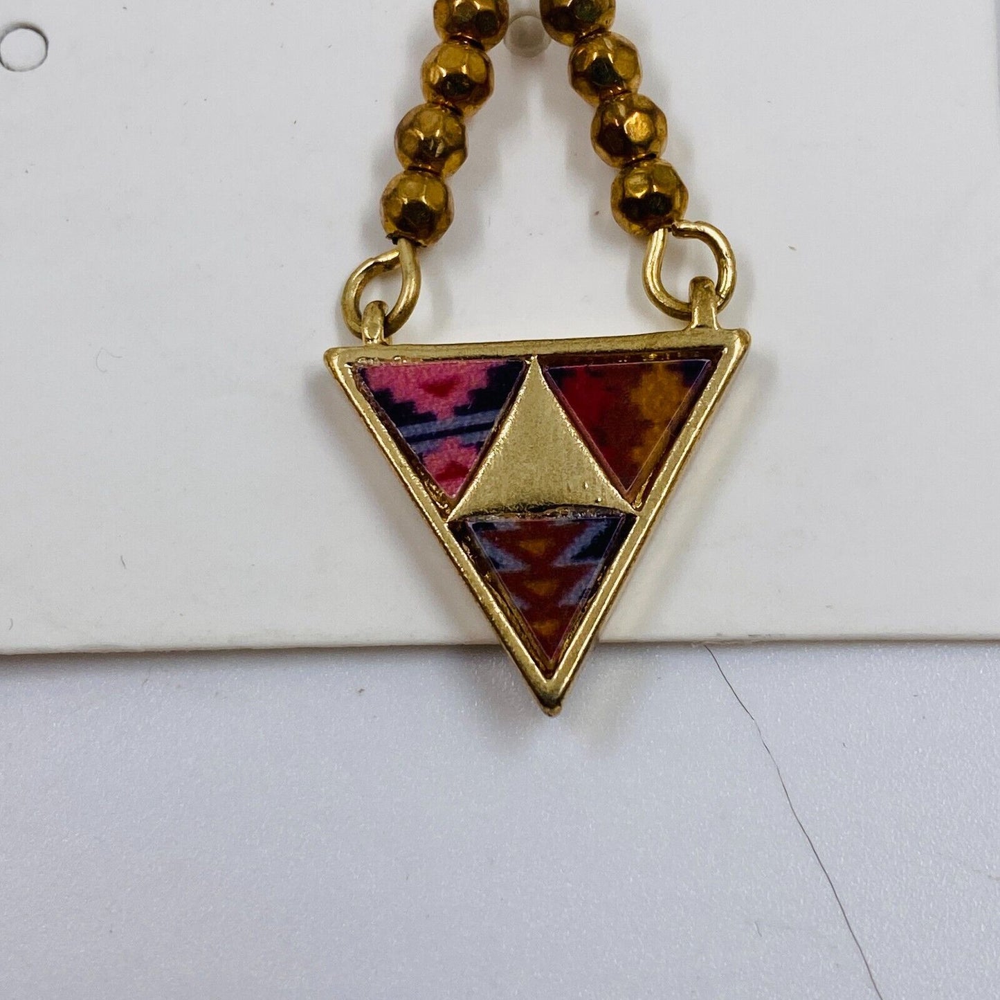 DESIGUAL Gold PEND_PERUVIAN Triangle Earrings