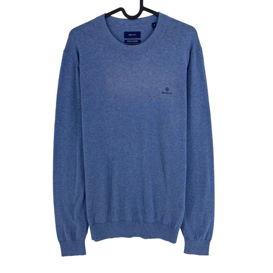 GANT Blue Cotton Cashmere Crew Neck Sweater Jumper Size M