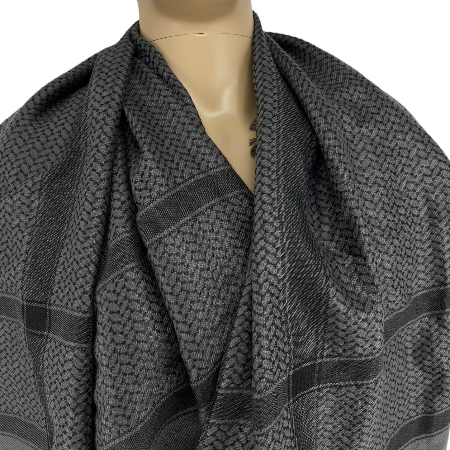 SAINT TROPEZ Dark Grey Scarf Shawl