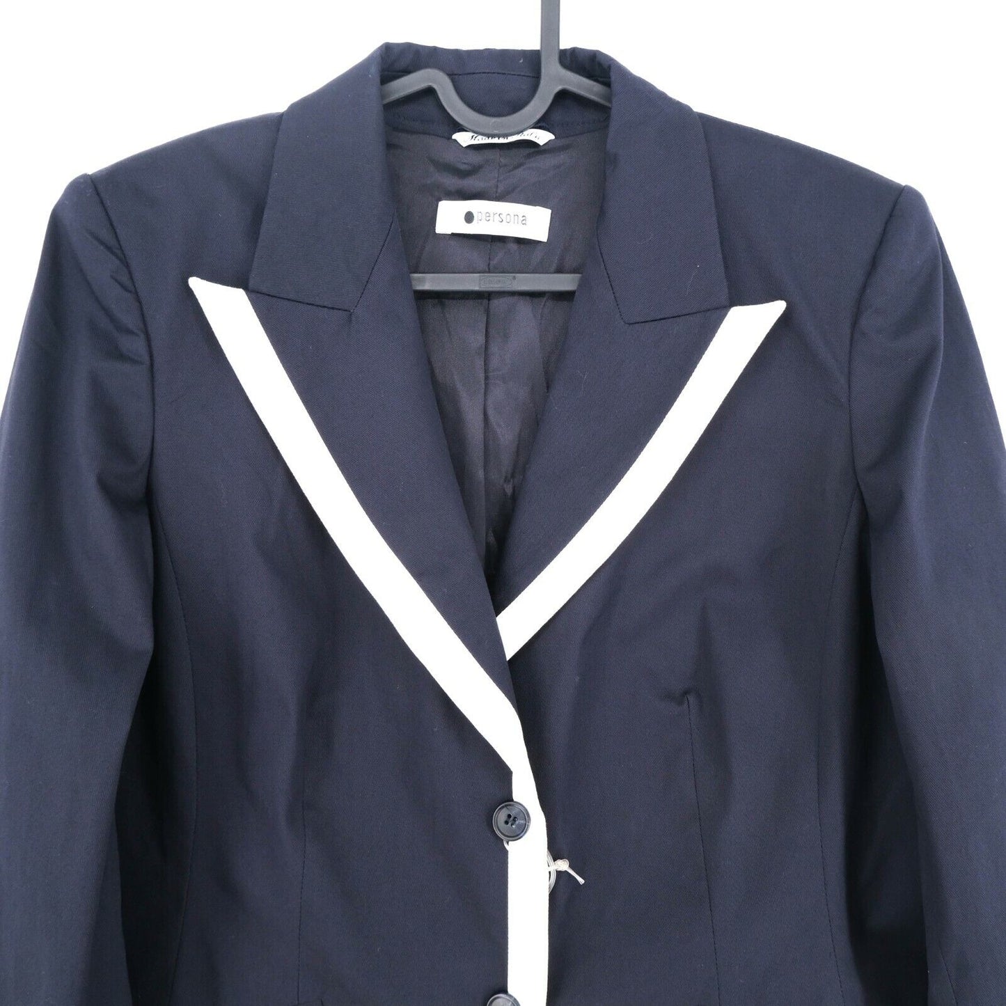 RRP €275 PERSONA Navy Blue Jacket Blazer Size EU 38 UK 10 US 8