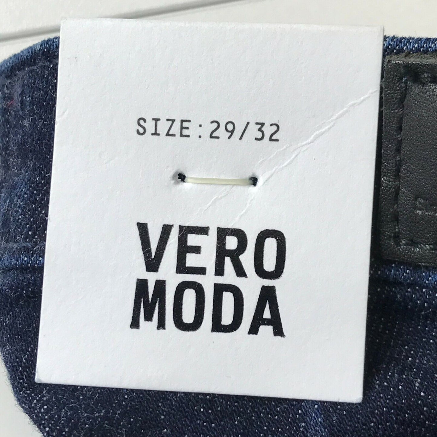 VERO MODA Women Dark Blue Slim Fit Striped Jeans Size W29 L32