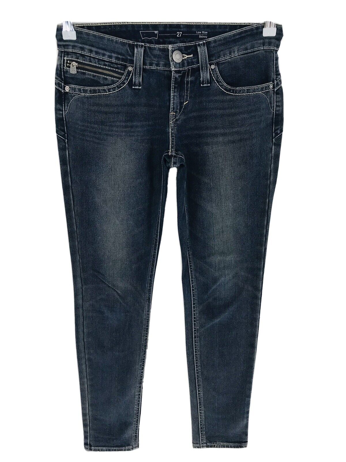 Levi's Damen Jeans mit Stretch-Anteil und niedriger Leibhöhe, Skinny Fit, Dunkelgrau, W27 L30