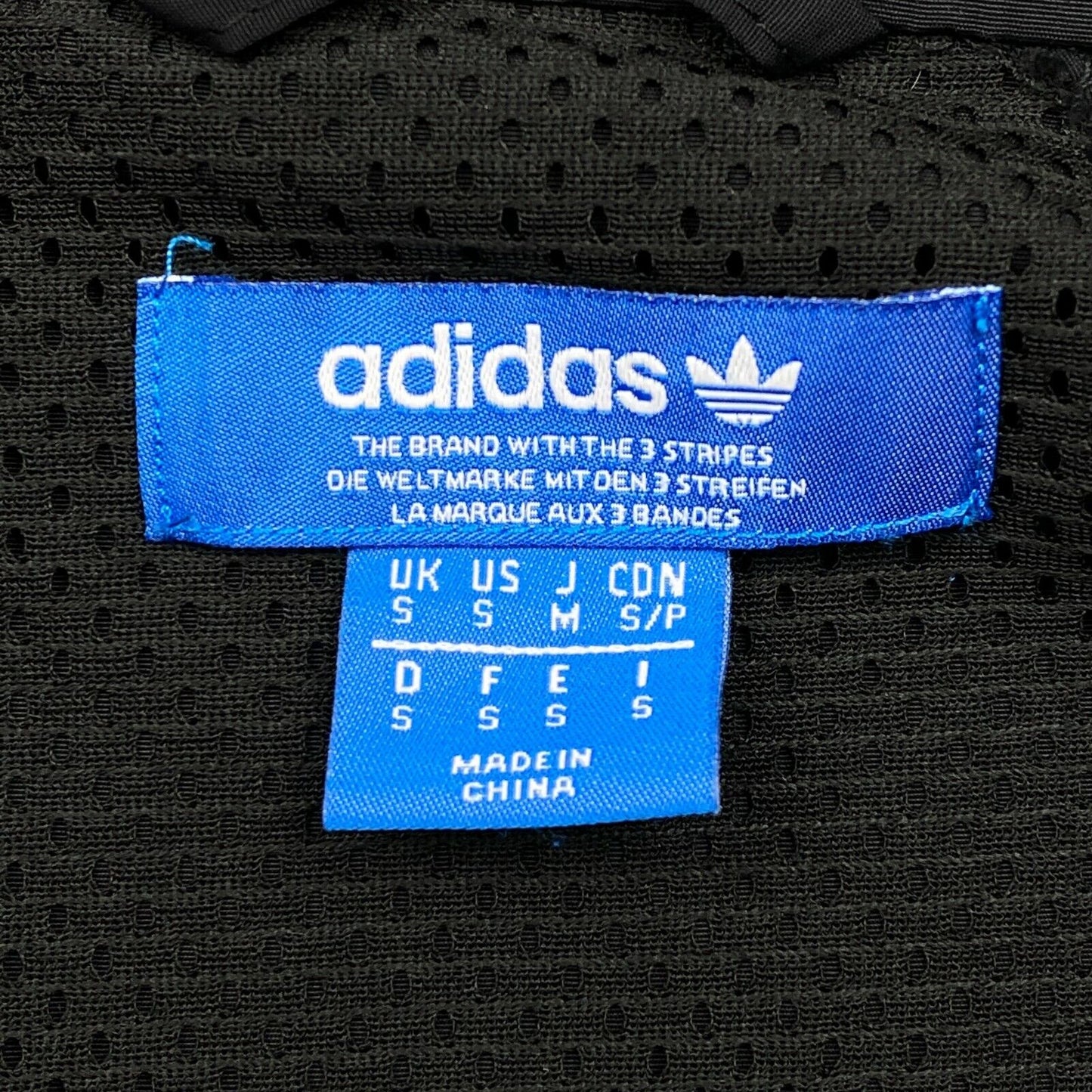 ADIDAS ORIGINALS Black Track Jacket Size S