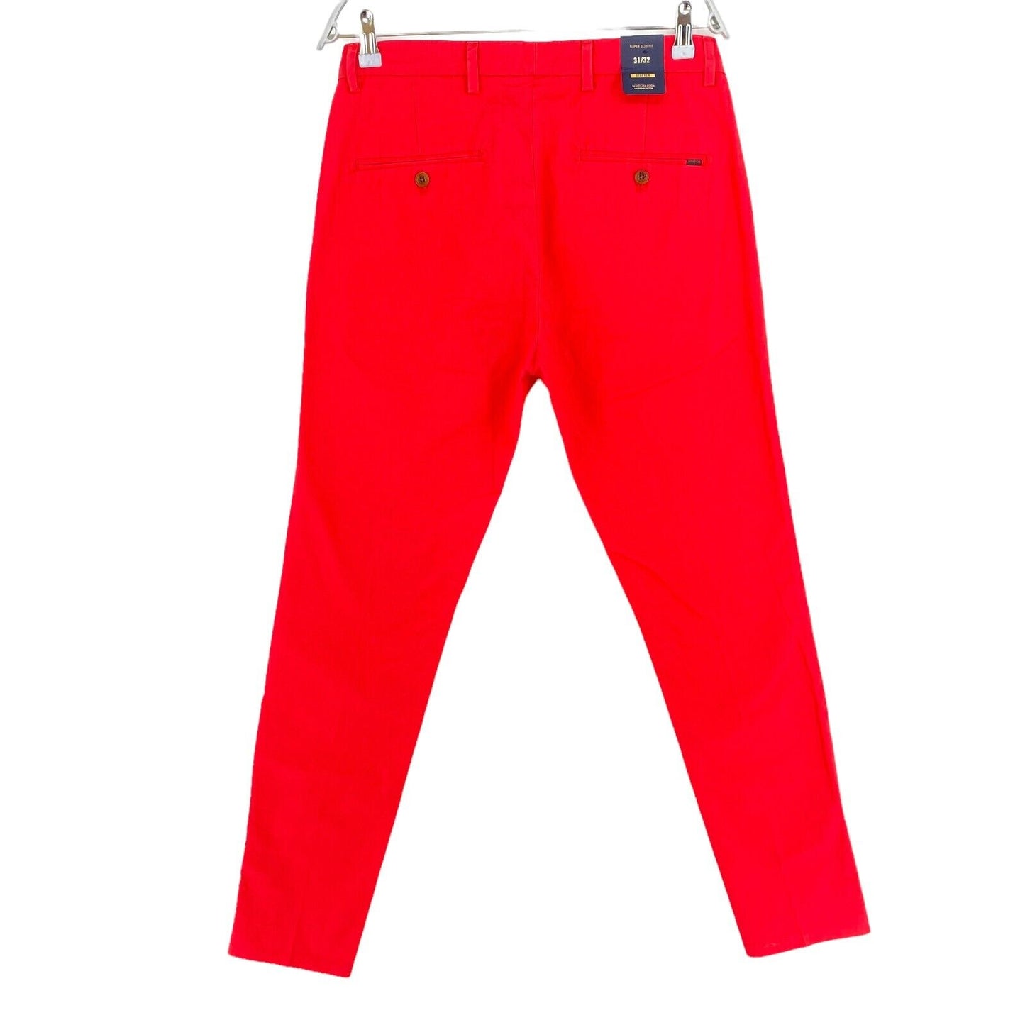 Scotch & Soda Red MOTT Super Slim Fit Chino Pants Trousers Size W31 L32