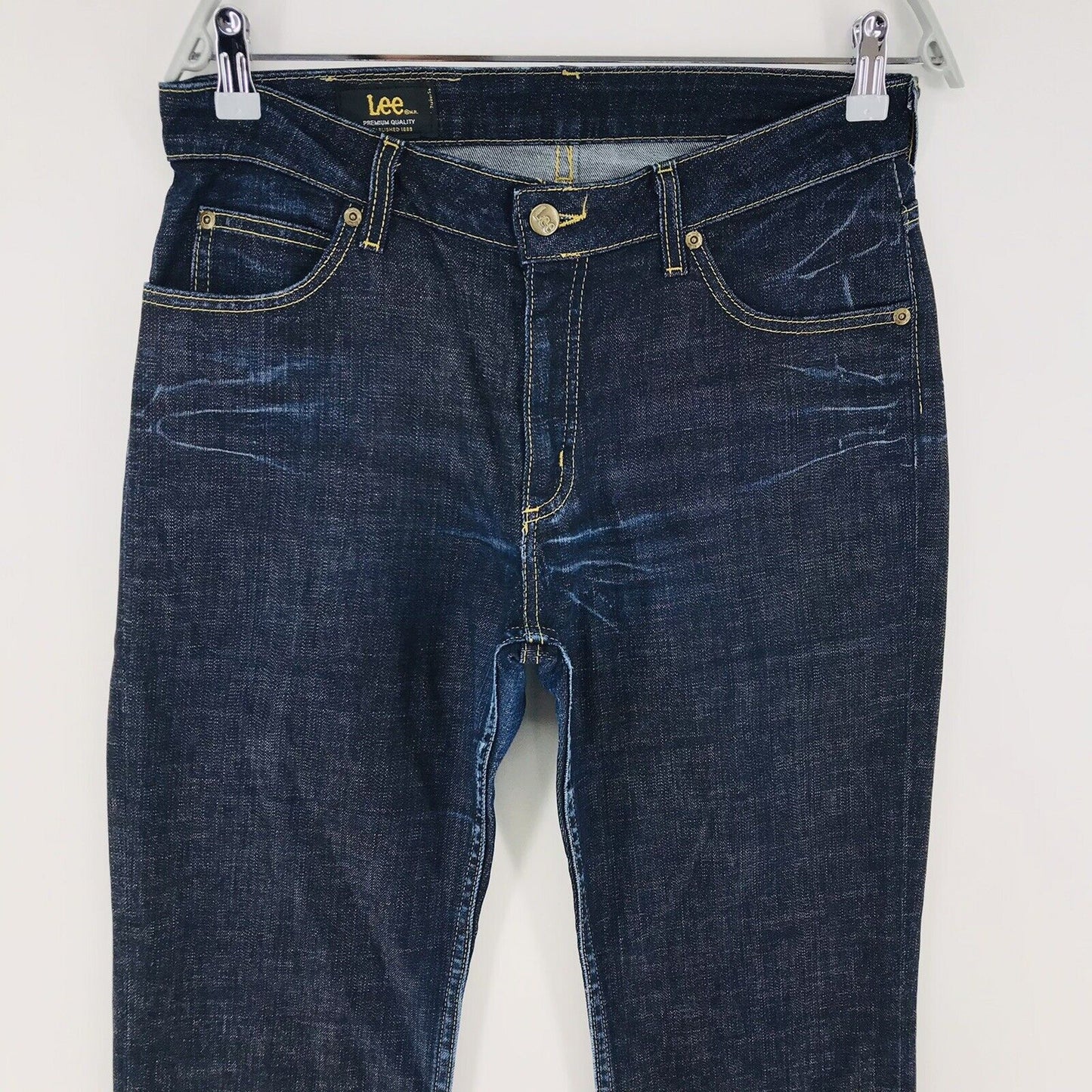 Lee CAMERON femmes bleu foncé Stretch coupe droite régulière jean W31 L30