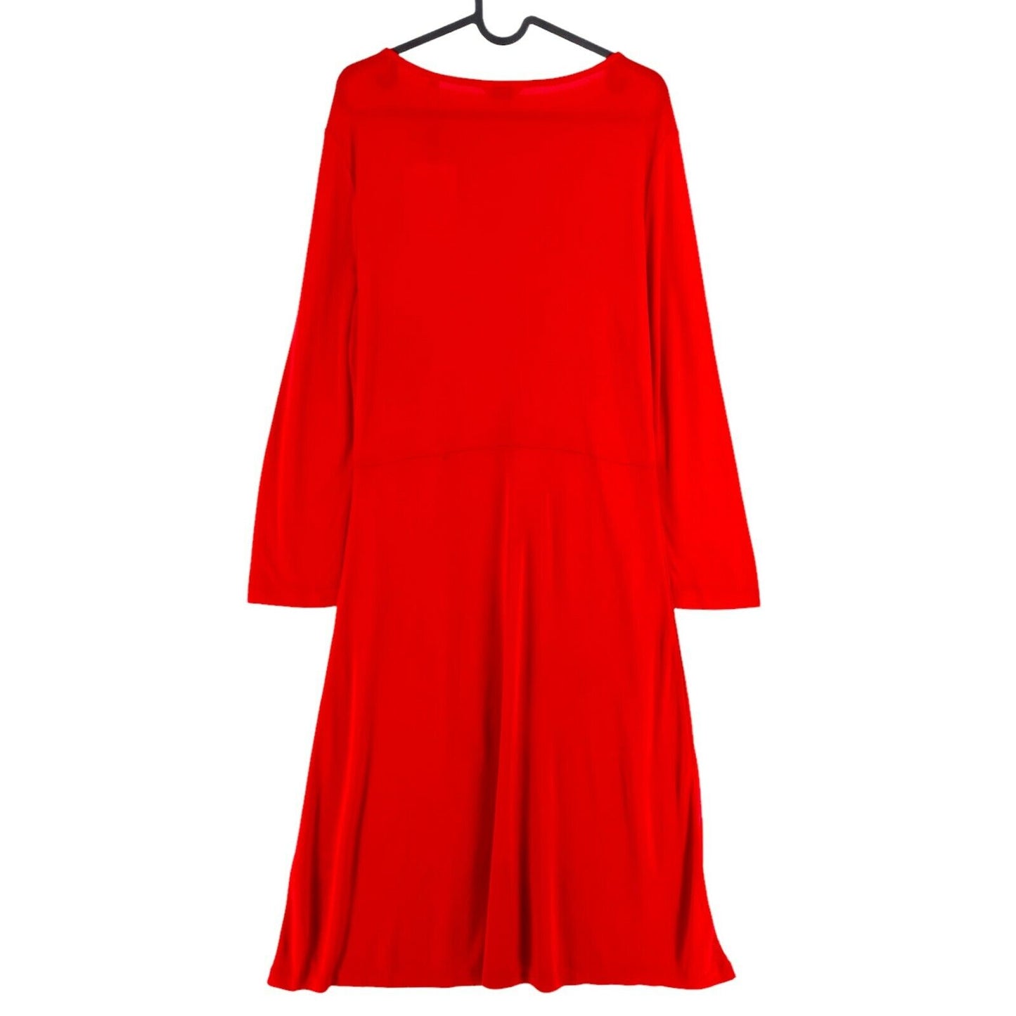 GANT Robe évasée rouge sophistiquée à col rond et manches longues Taille XL