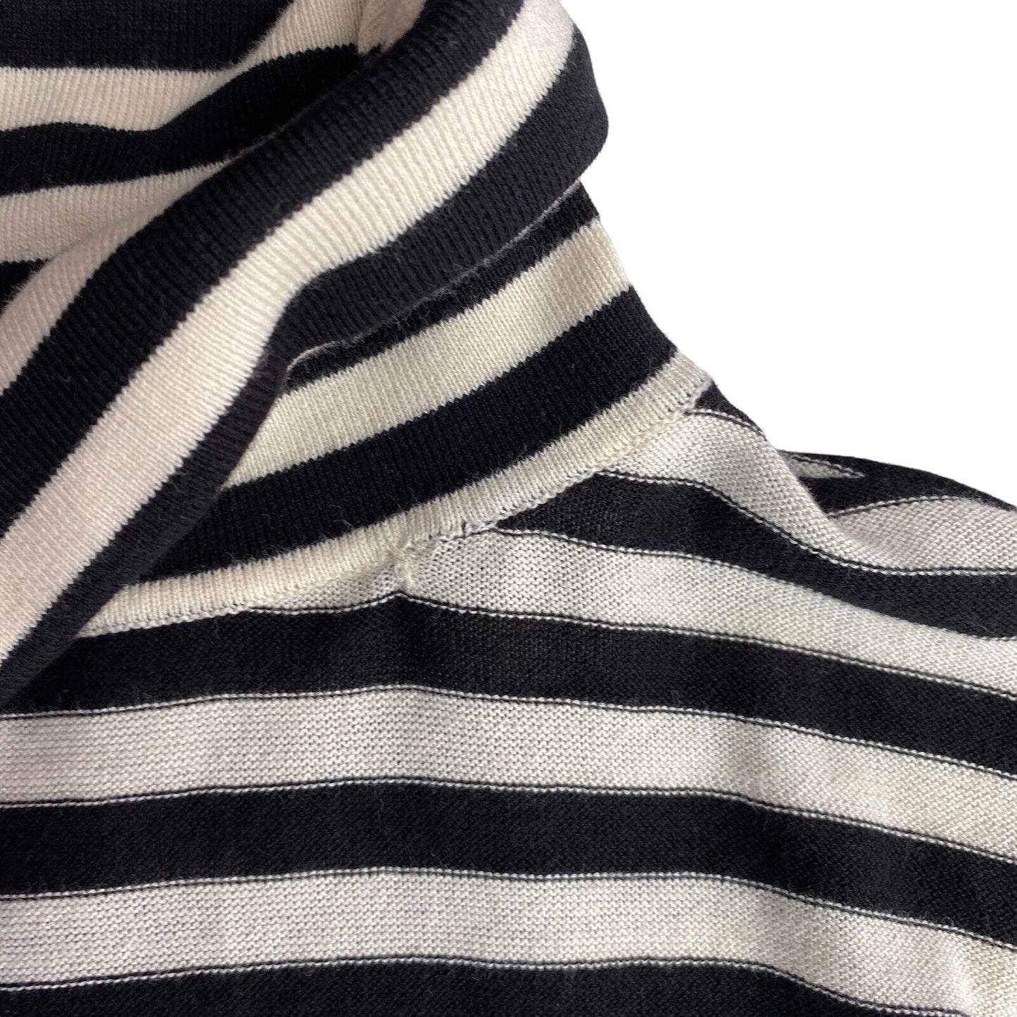 Camel Active Black Striped Turtle Neck Sweater Jumper Size S