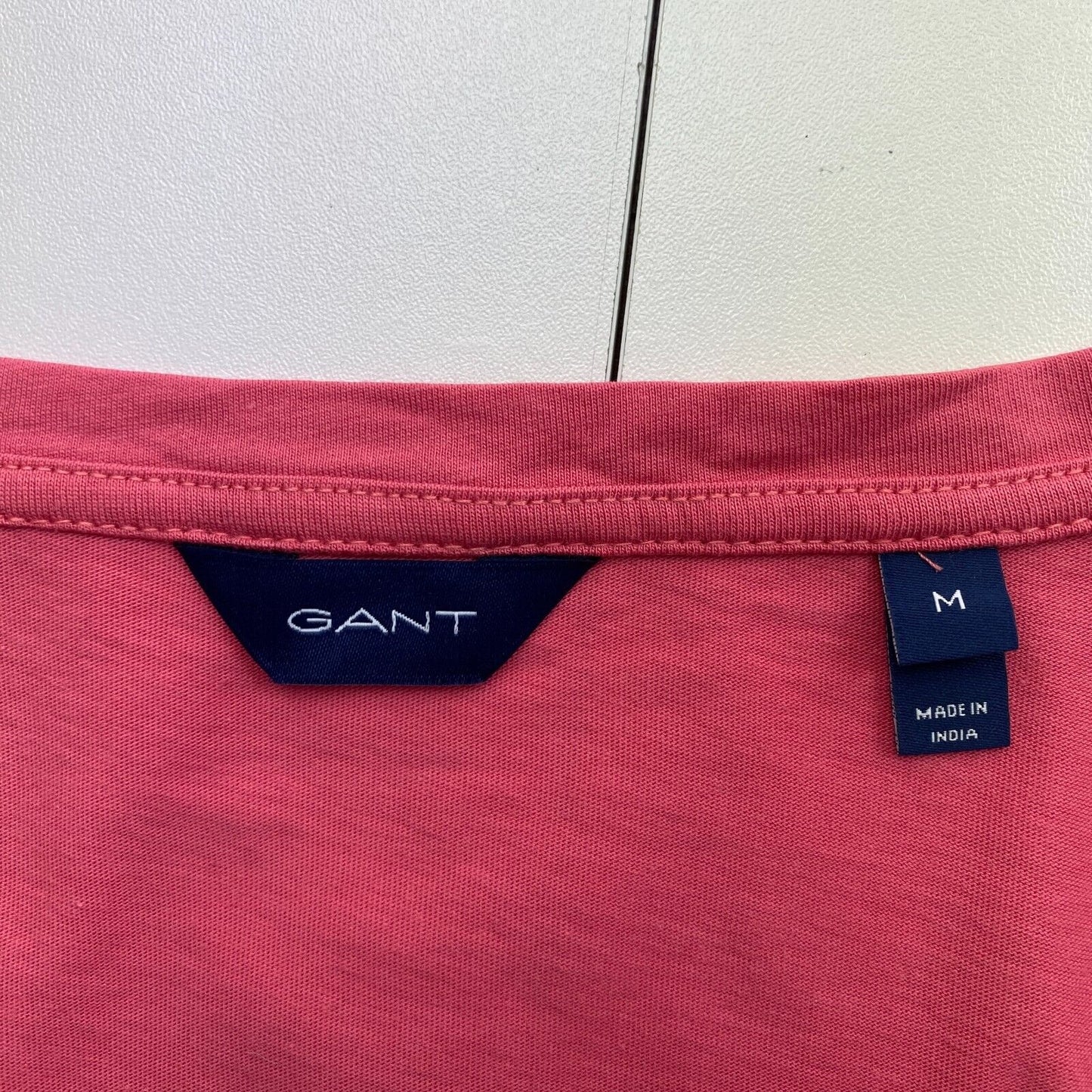 GANT Women Pink Original V Neck Short Sleeves T Shirt Size M