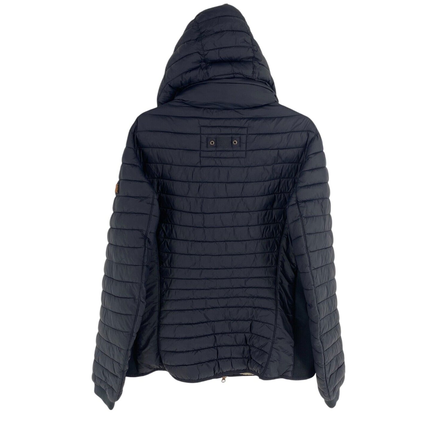 CAMEL ACTIVE Women Navy Blue Hooded Quilted Jacket Coat Size EU 40 UK 12 US 10