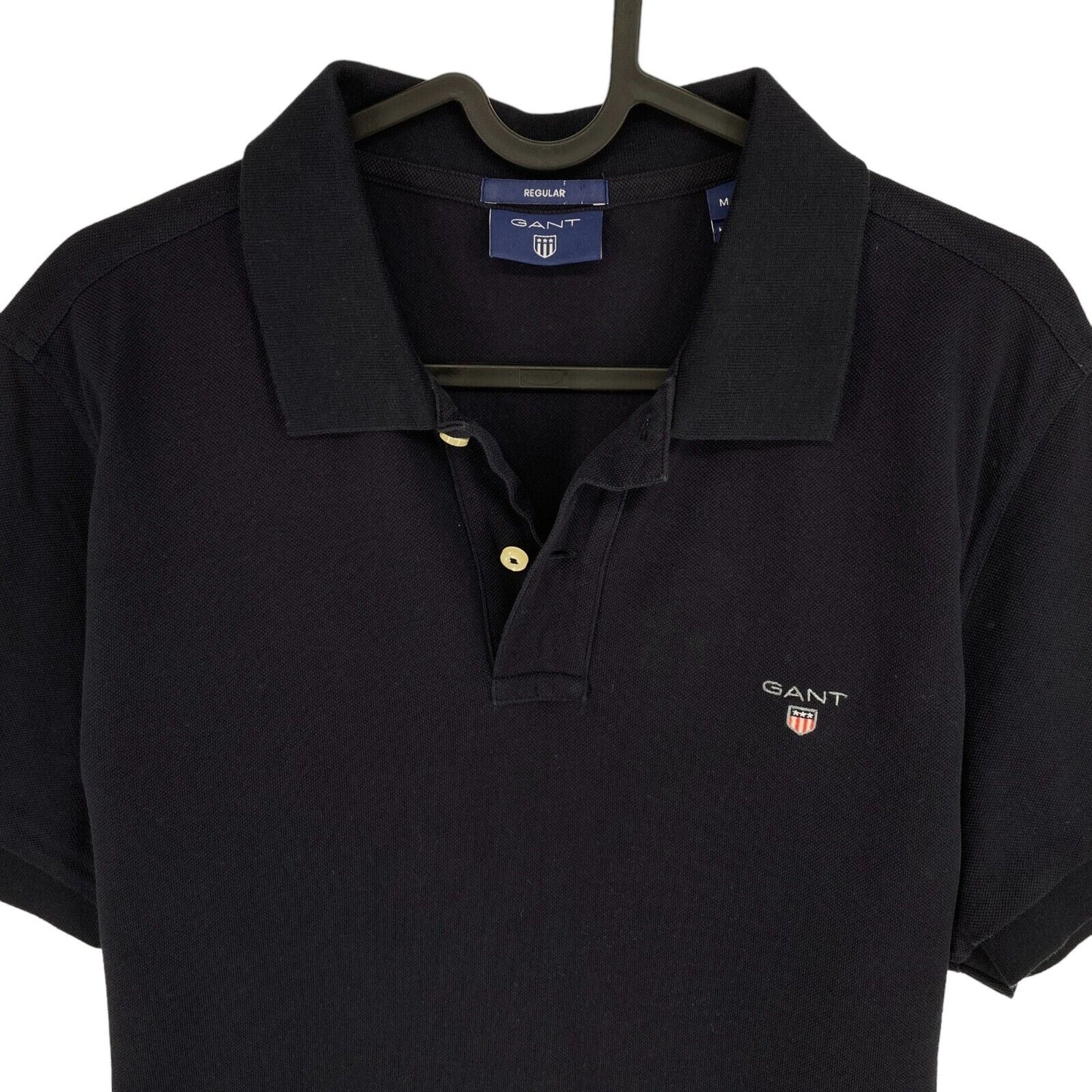 GANT Navy Blue Original Regular Fit Pique Ruger Polo Shirt Size M