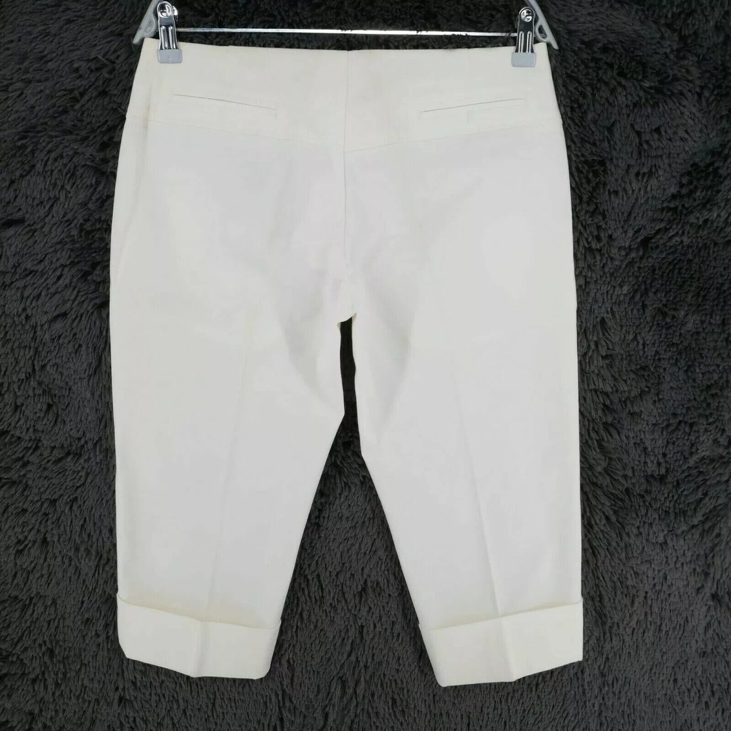 STEFANEL Women White Stretch Chino Capri Pants Trousers Size EU 38 IT 42 W29