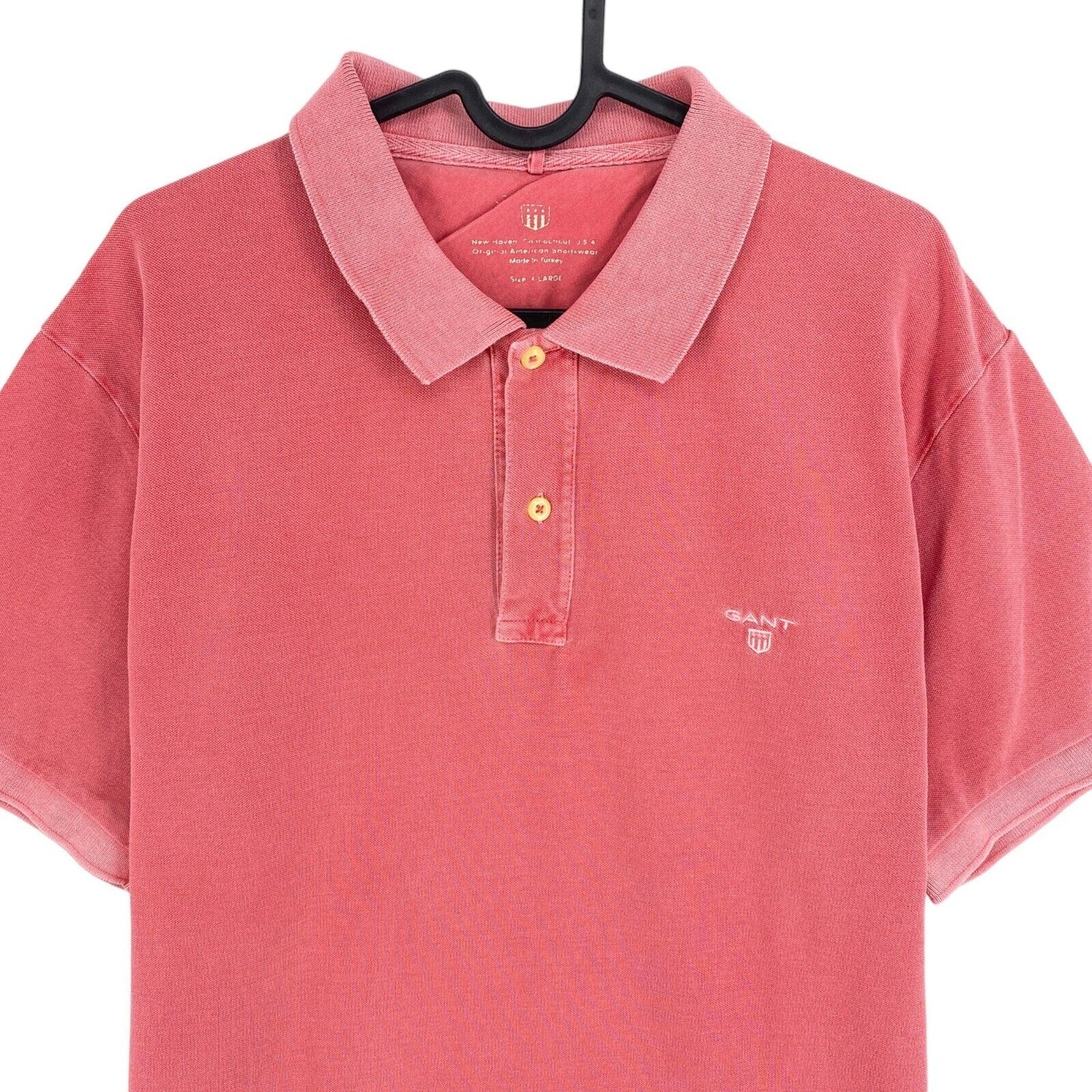 GANT Pink Sun Bleached Pique Ruger Polo Shirt Size XL