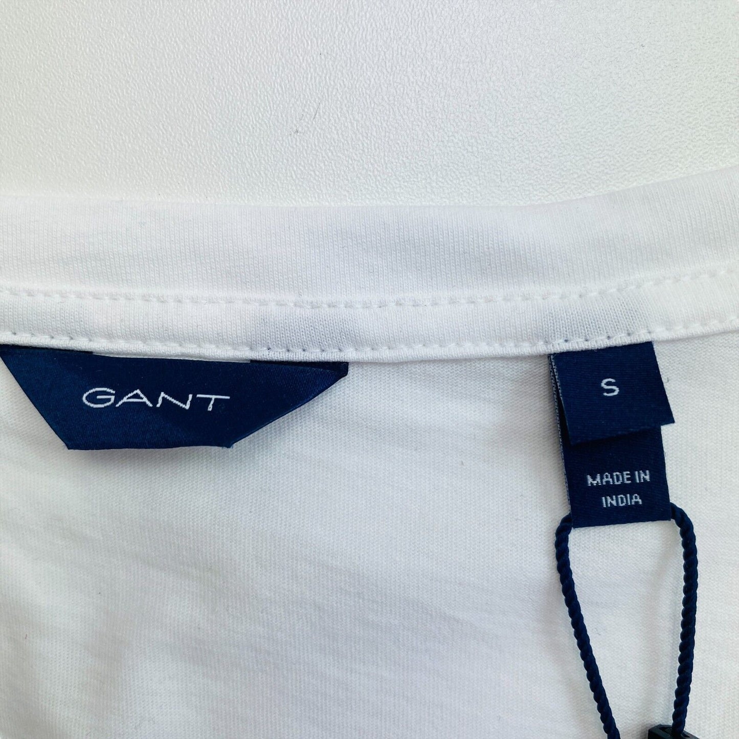 GANT White Original V Neck T Shirt Size S