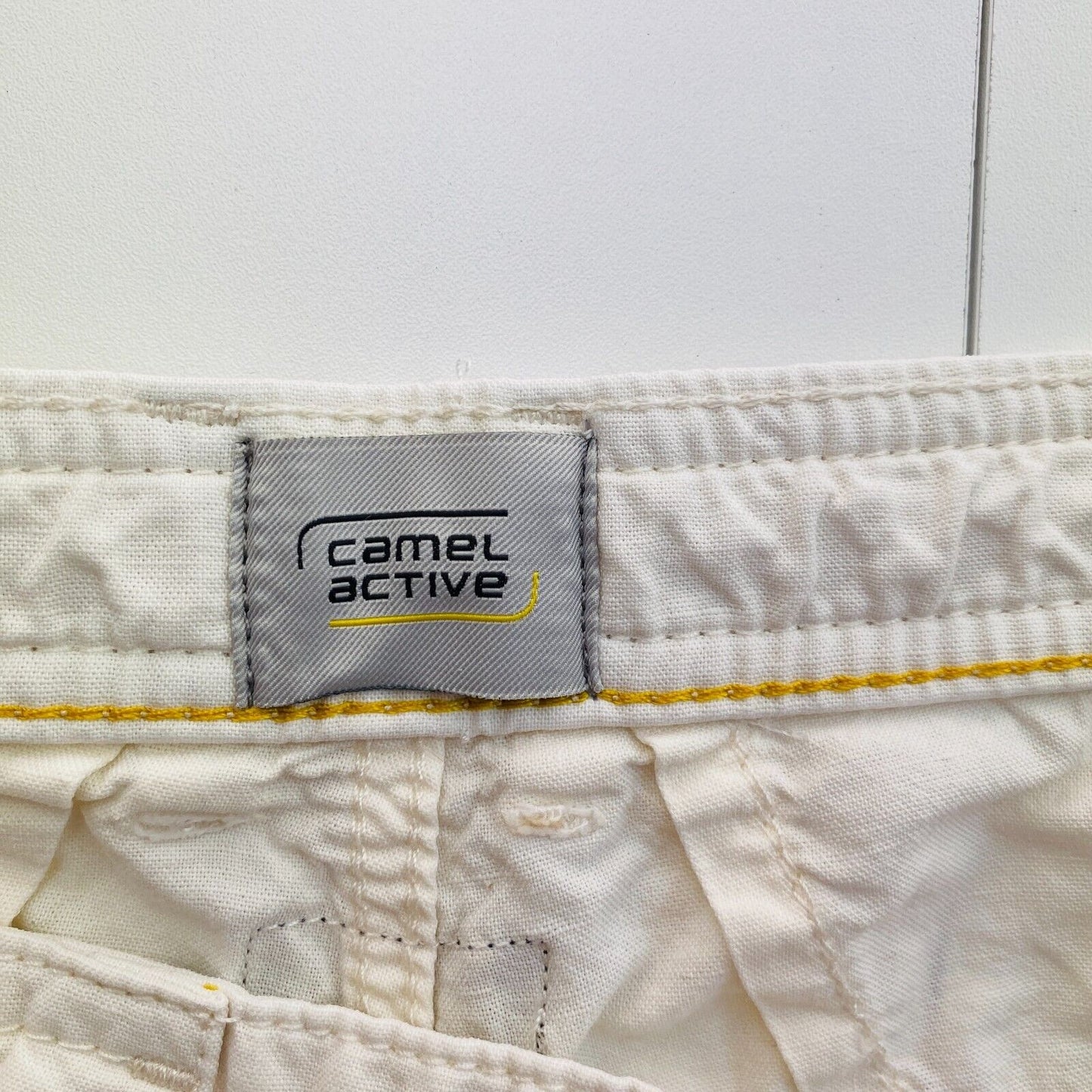 Camel Active Beige Relaxed Fit Cotton Linen Chino Shorts Size W42