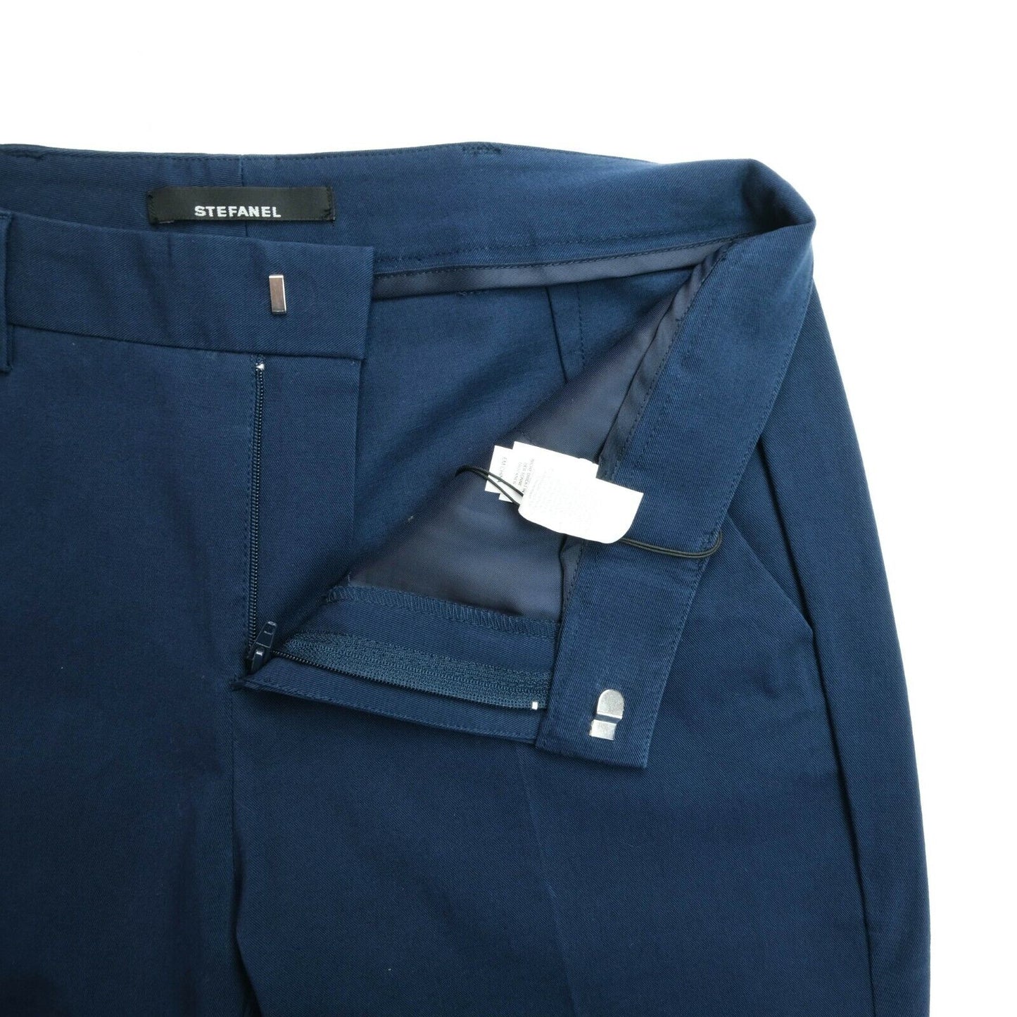 STEFANEL Navy Blue Capri Pants Trousers Size EU 32 34 UK 2 4 US 0 2