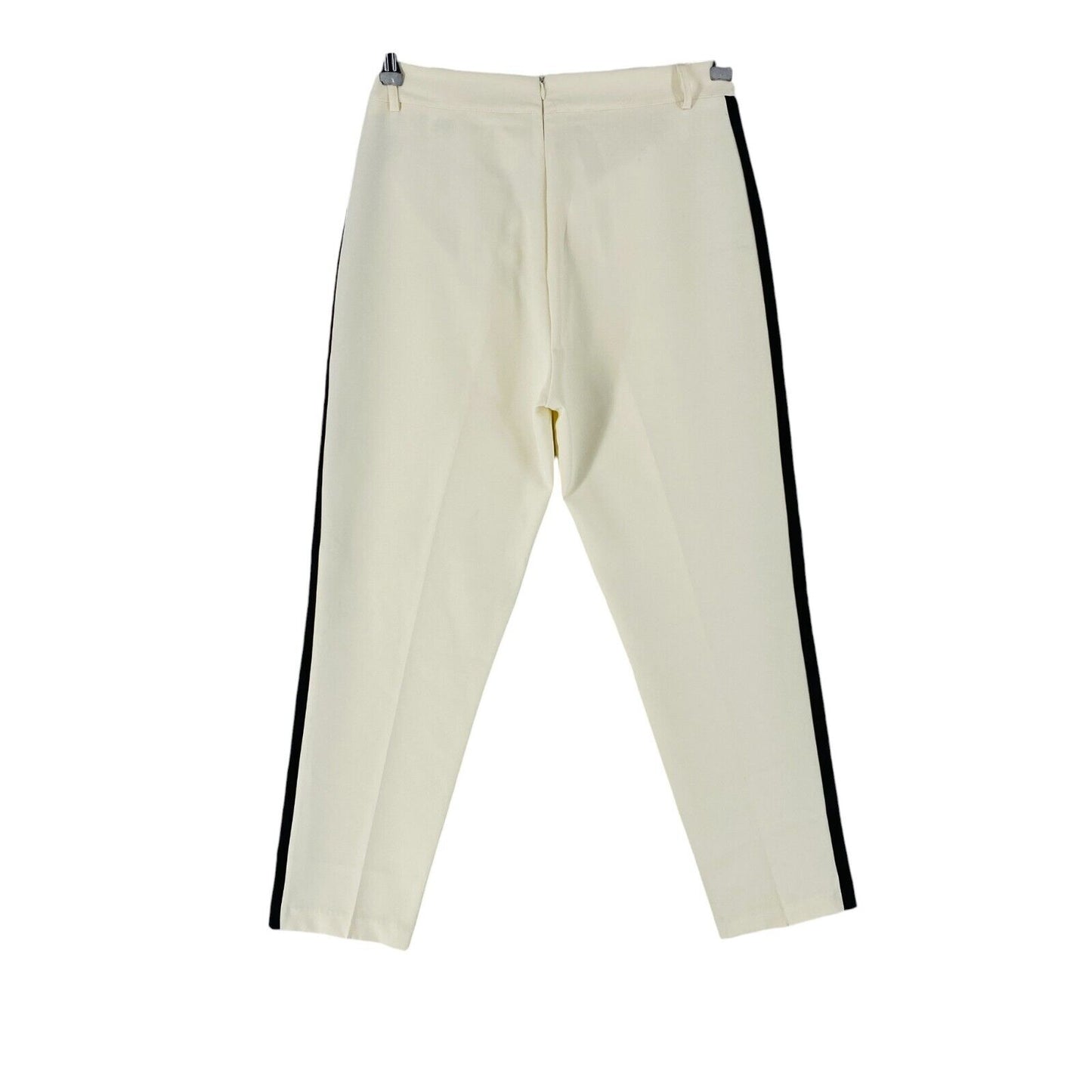 RINASCIMENTO Women Cream White Regular Straight Fit Dress Trousers Size M W30