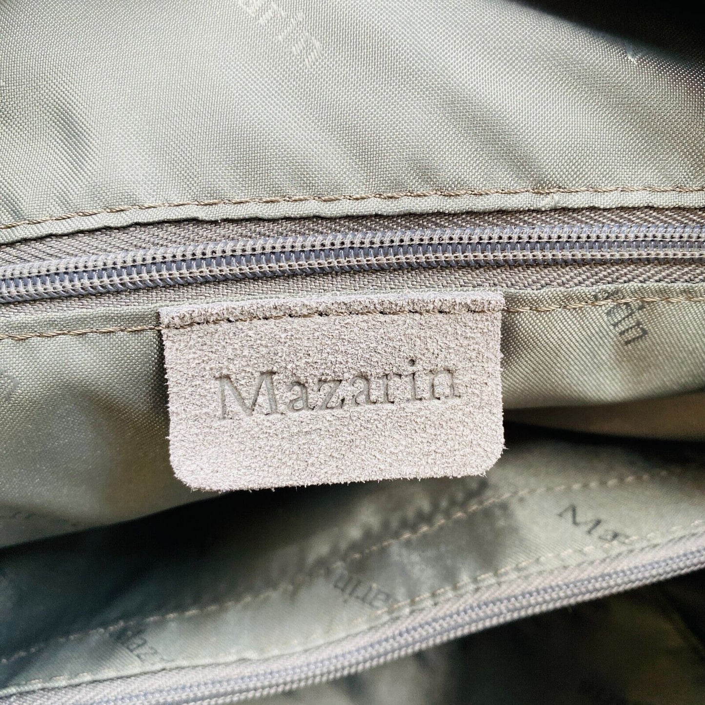 MAZARIN Grey Suede Leather Bag Handbag Shoulder Bag