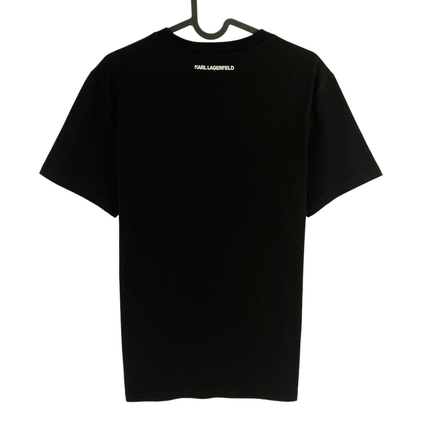 KARL LAGERFELD Unisex Black KL Pocket Crew Neck T Shirt Size S