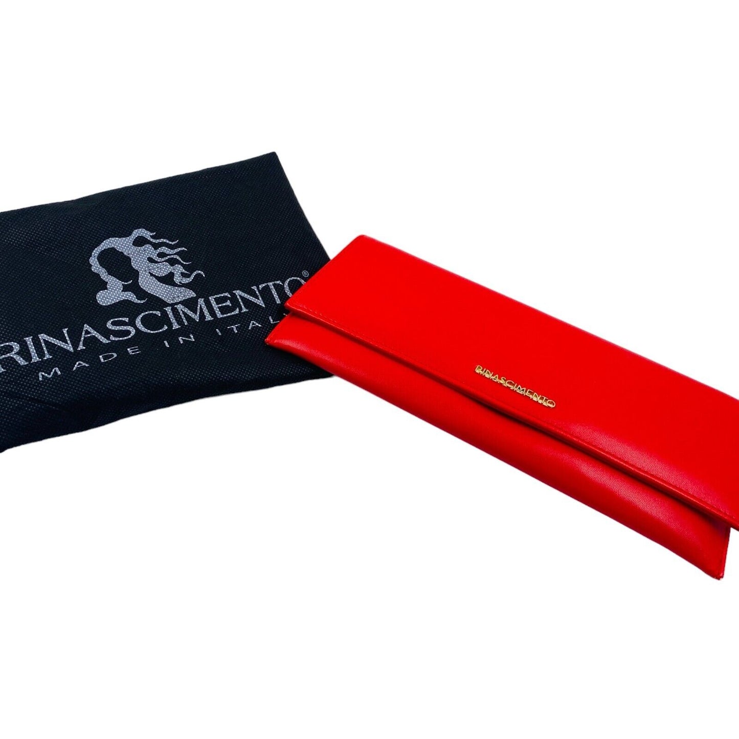 Rinascimento Red Eco Leather Clutch Bag