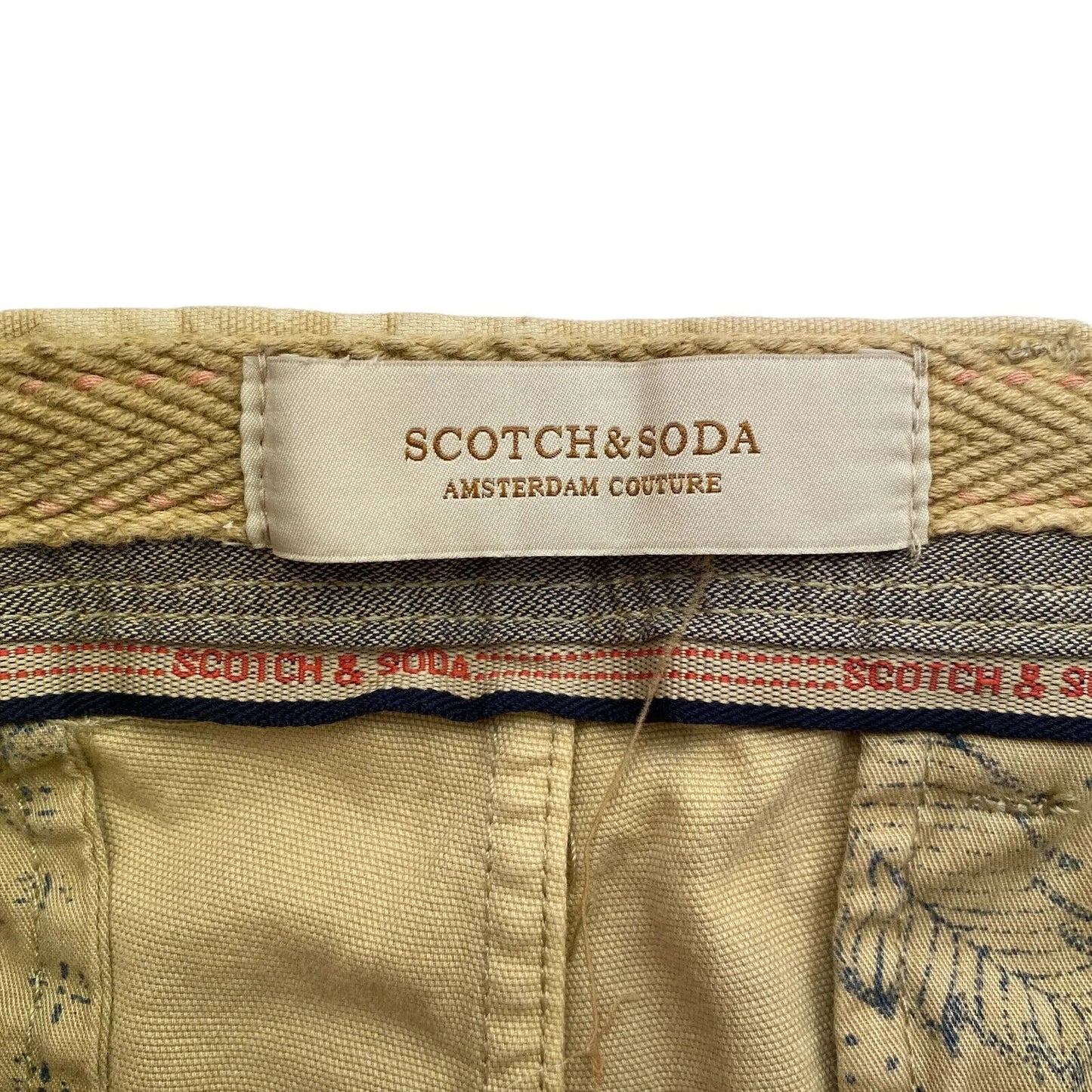 Scotch & Soda WARREN Mens Brown Stretch Regular Straight Fit Trousers W30 L32