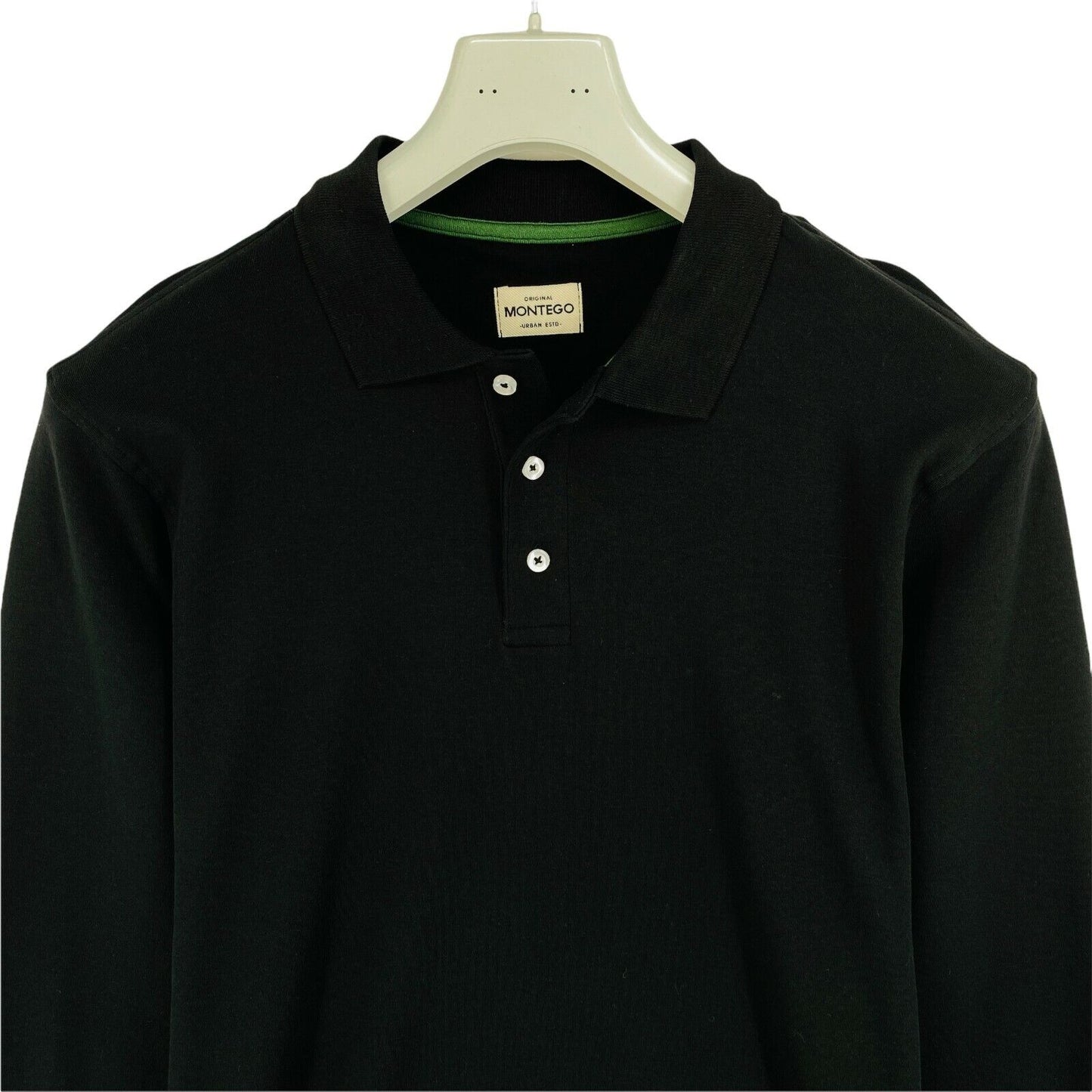 MONTEGO Black Polo Neck Long Sleeves T Shirt Size 2XL