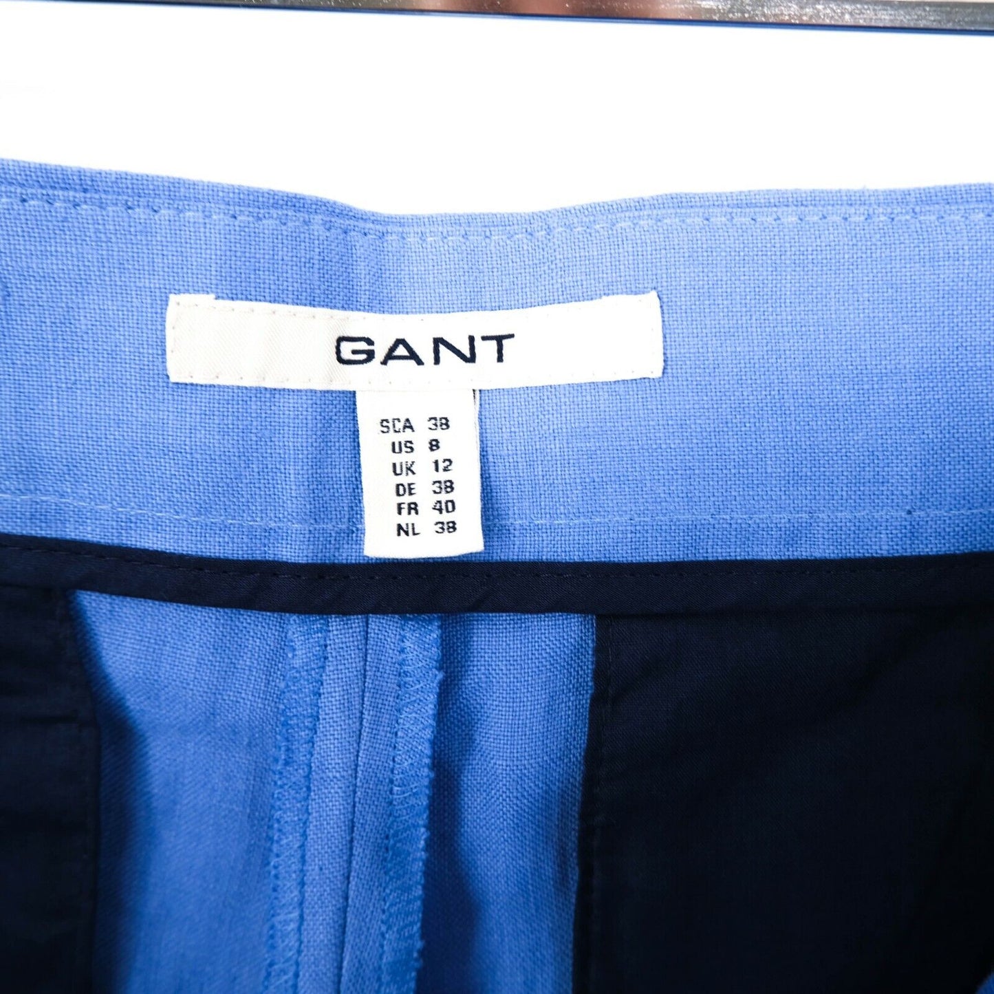 UVP €215 GANT Blau 100% Leinen Shorts Größe EU 38 UK 12 US 8