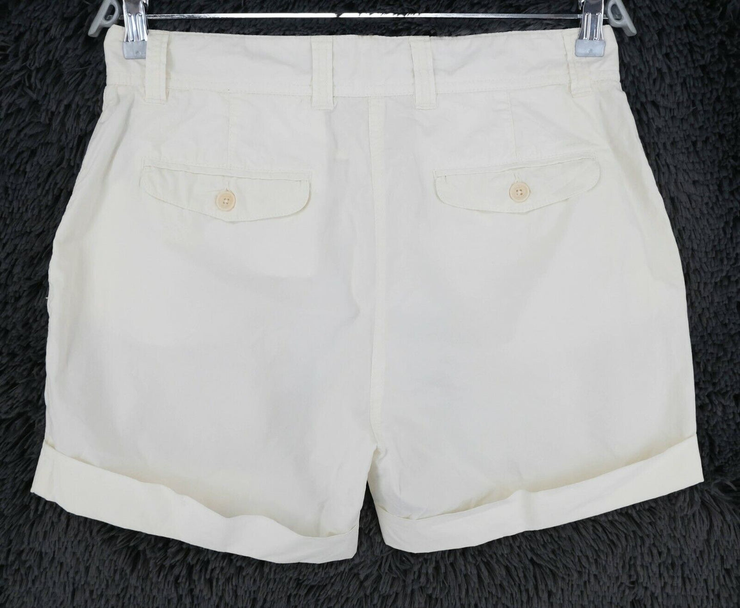 GANT Weiße AM Popeline-Shorts zum Aufrollen, Größe EU 36 38, UK 8 10, US 6 8