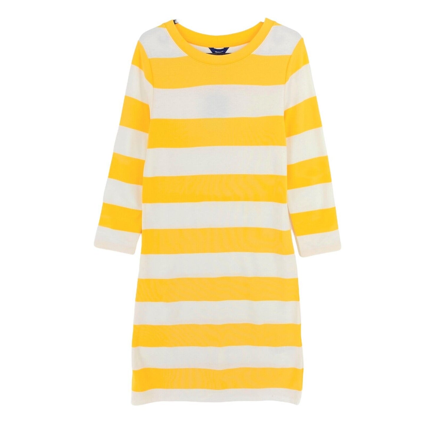 GANT Yellow Br Striped Jersey A Line Dress Size S